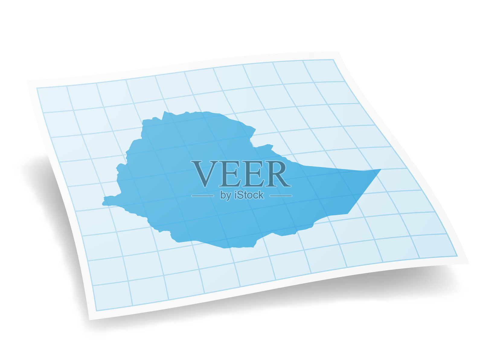 埃塞俄比亚地图孤立在白色背景插画图片素材