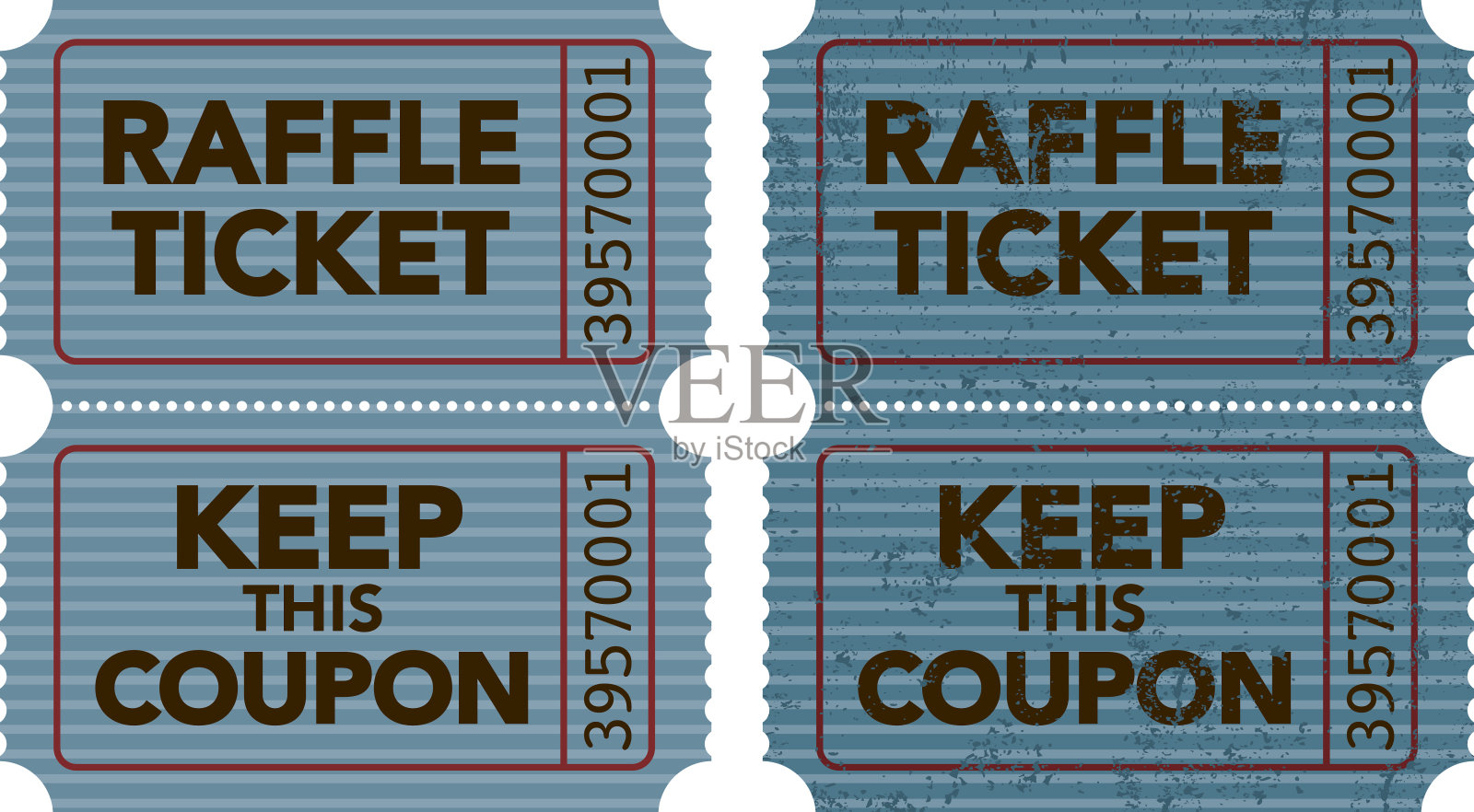 老式奖券存根图标设计模板素材