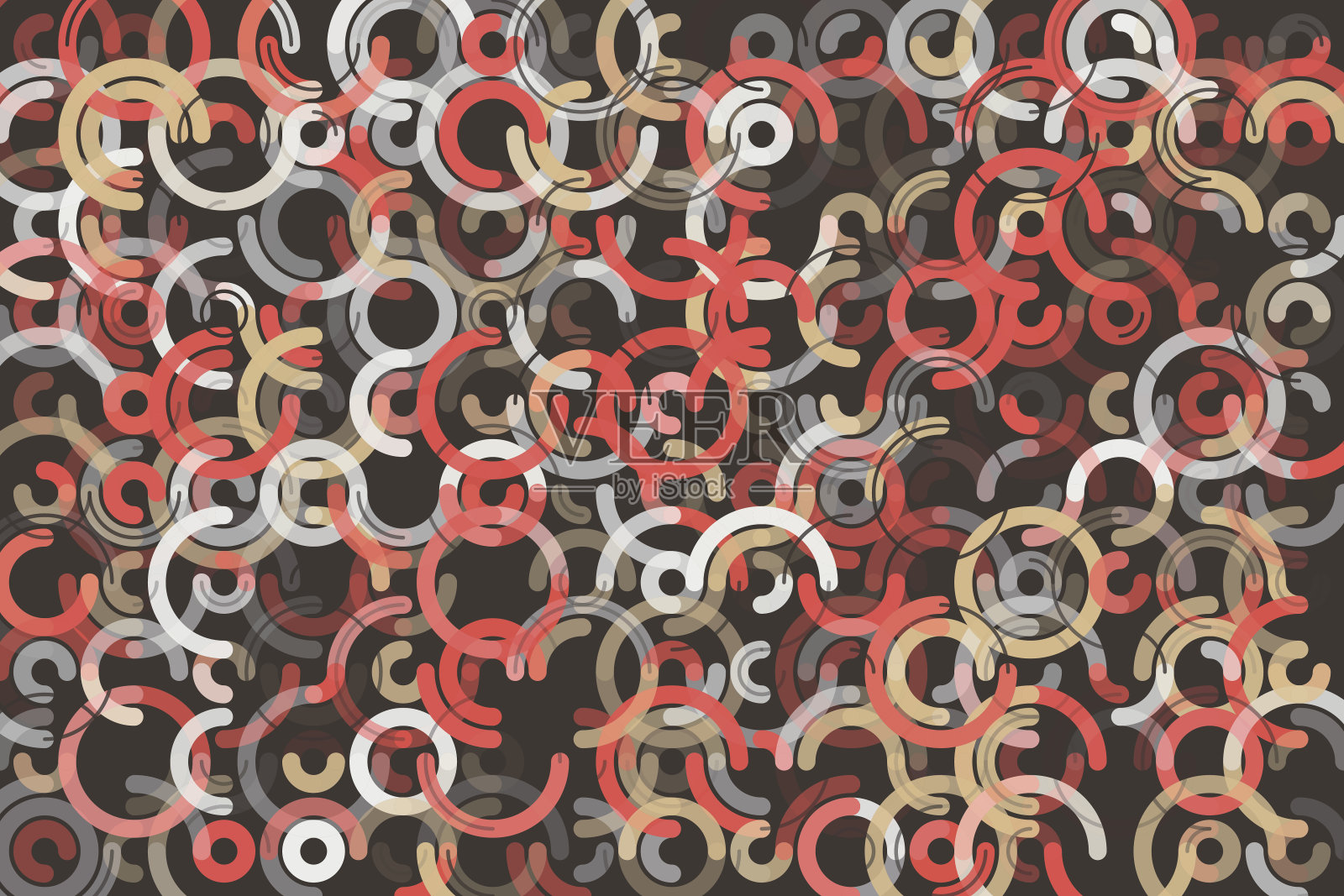 机械几何圆分段模式插画图片素材