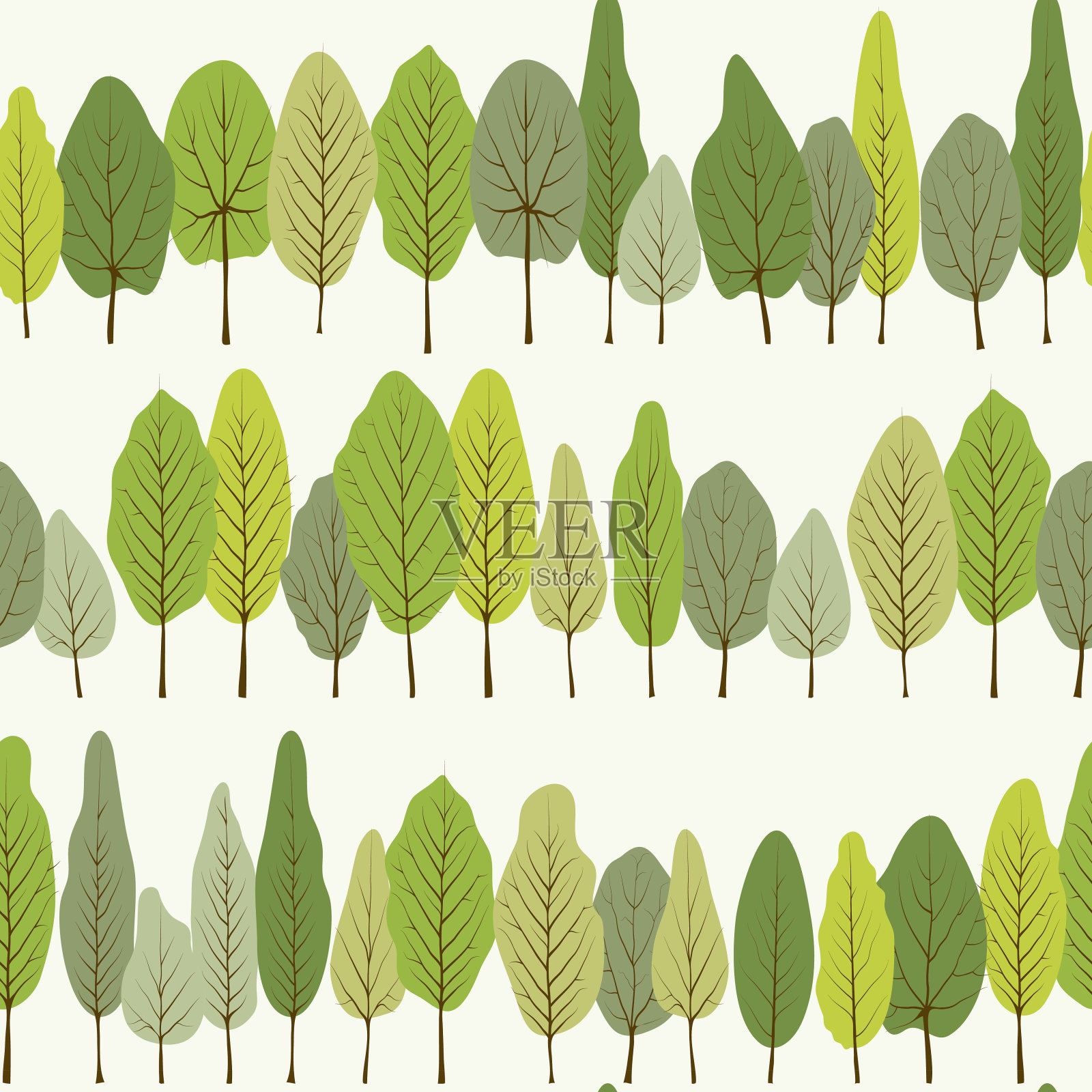 绿叶无缝图案插画图片素材