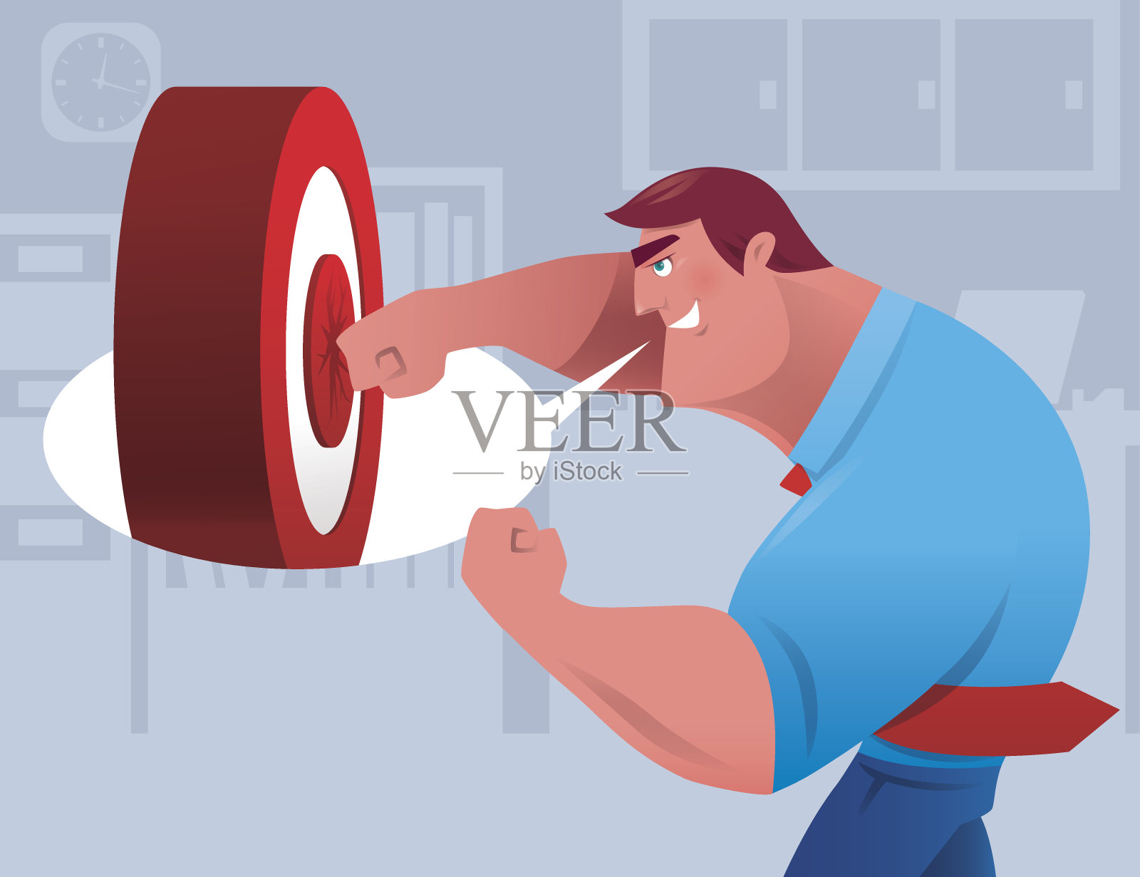 击中目标插画图片素材