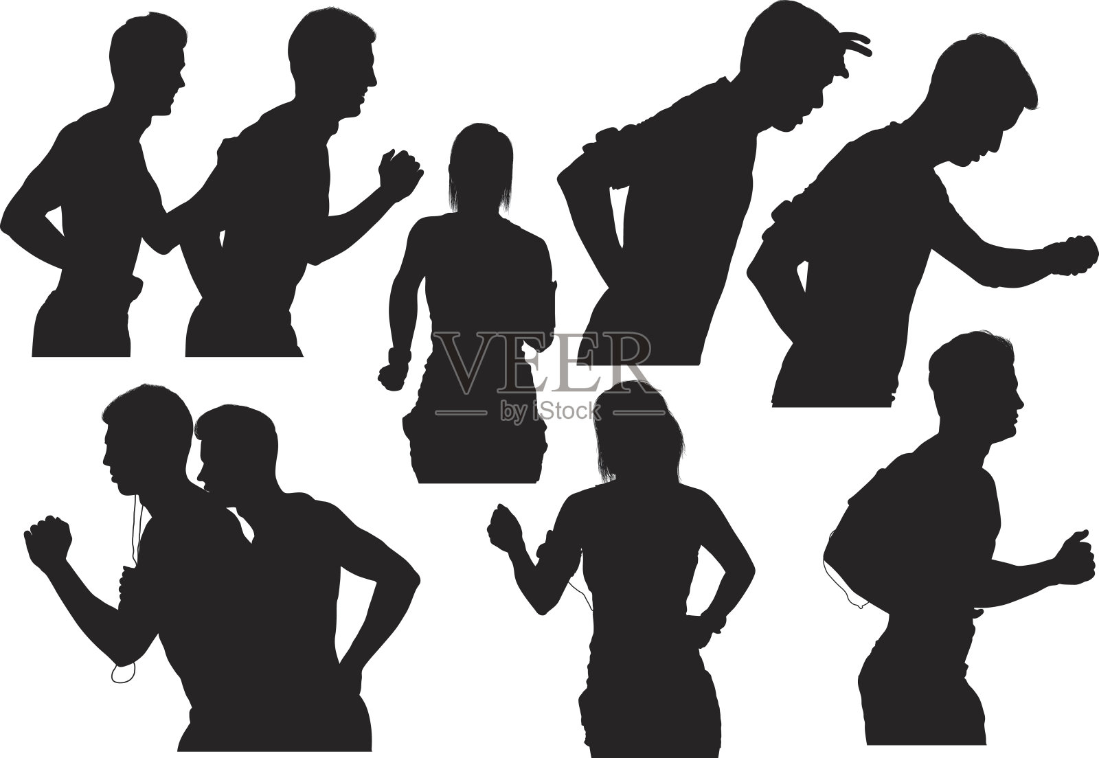 男运动员跑步插画图片素材