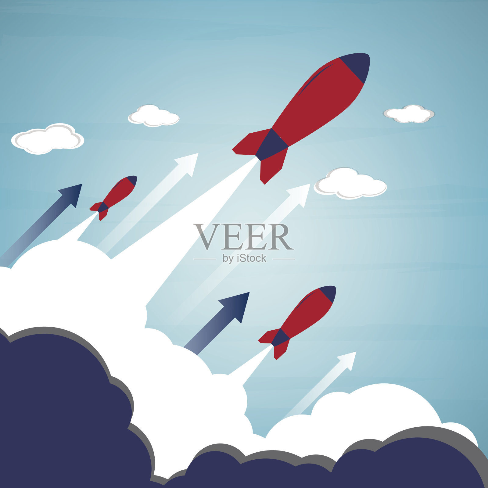 火箭发射器插画图片素材