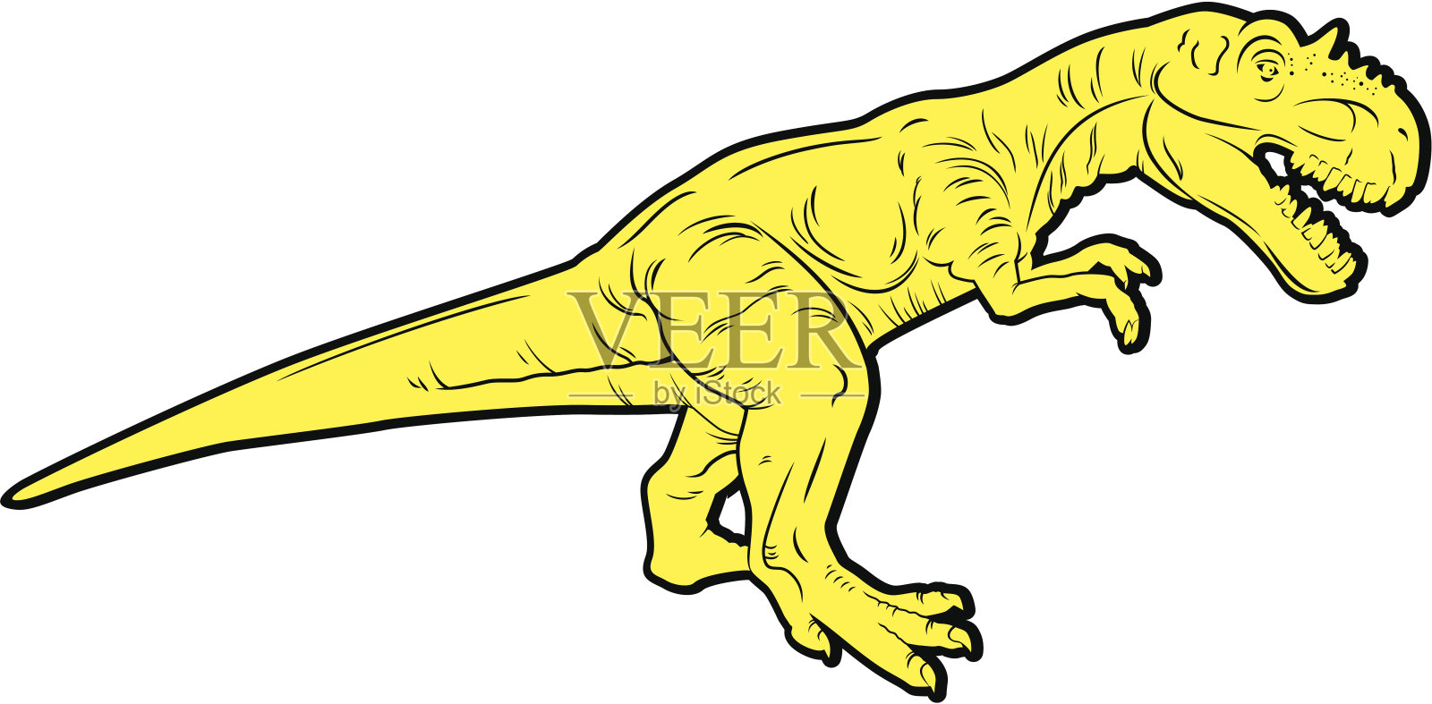 食肉恐龙(化石)插画图片素材