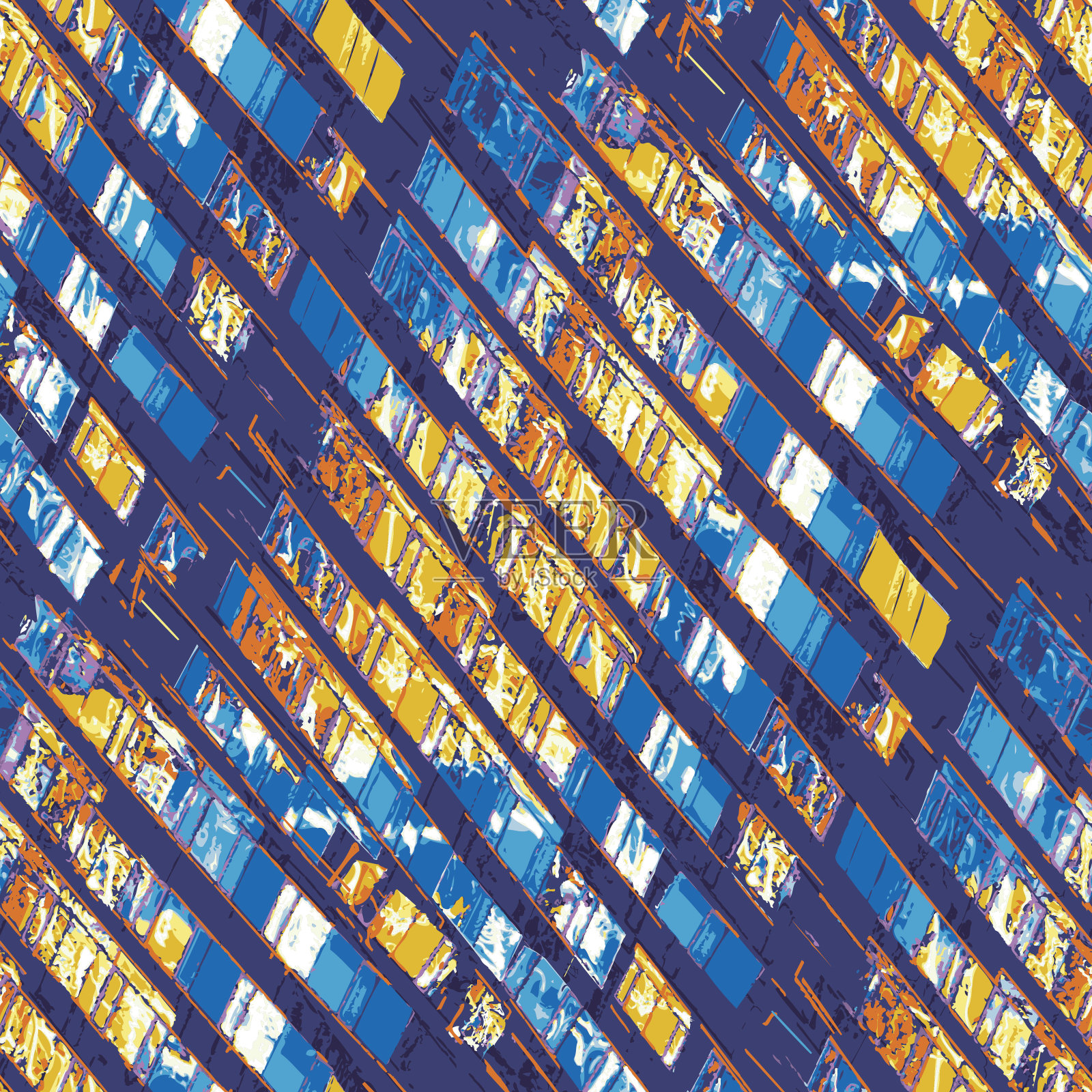 基于窗口反射的无缝模式插画图片素材