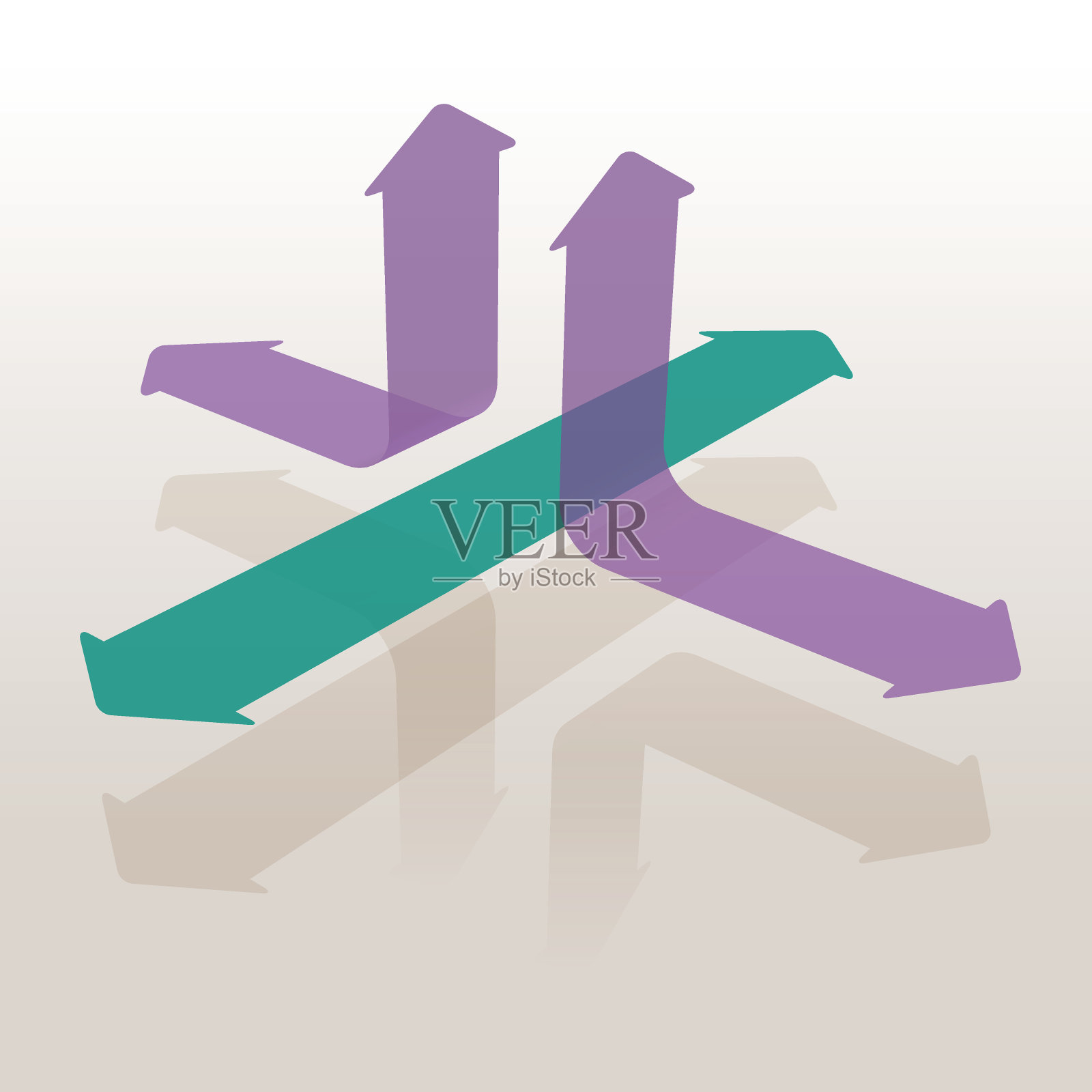 不同方向的箭头插画图片素材