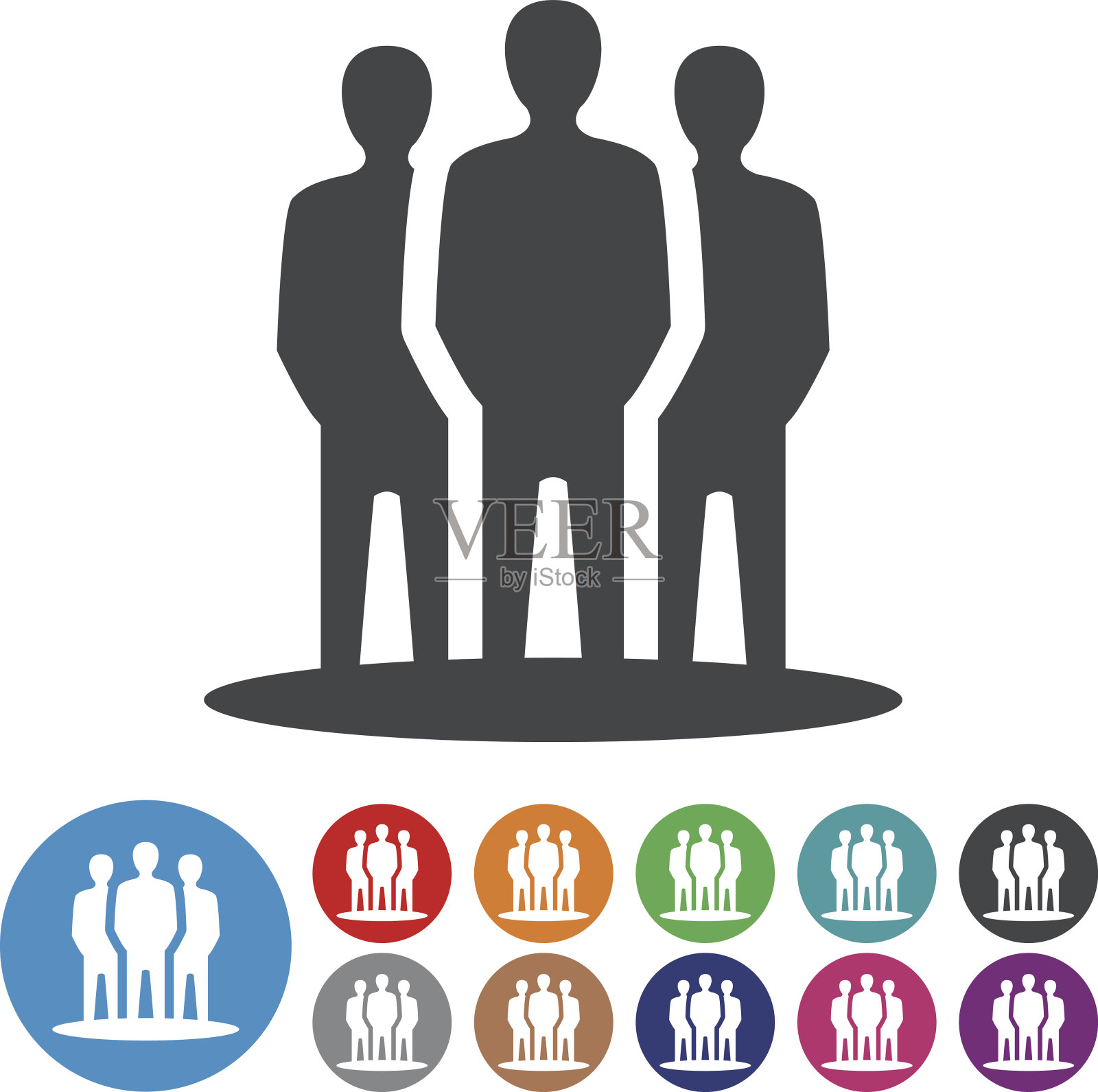 小组图标-图形图标系列插画图片素材