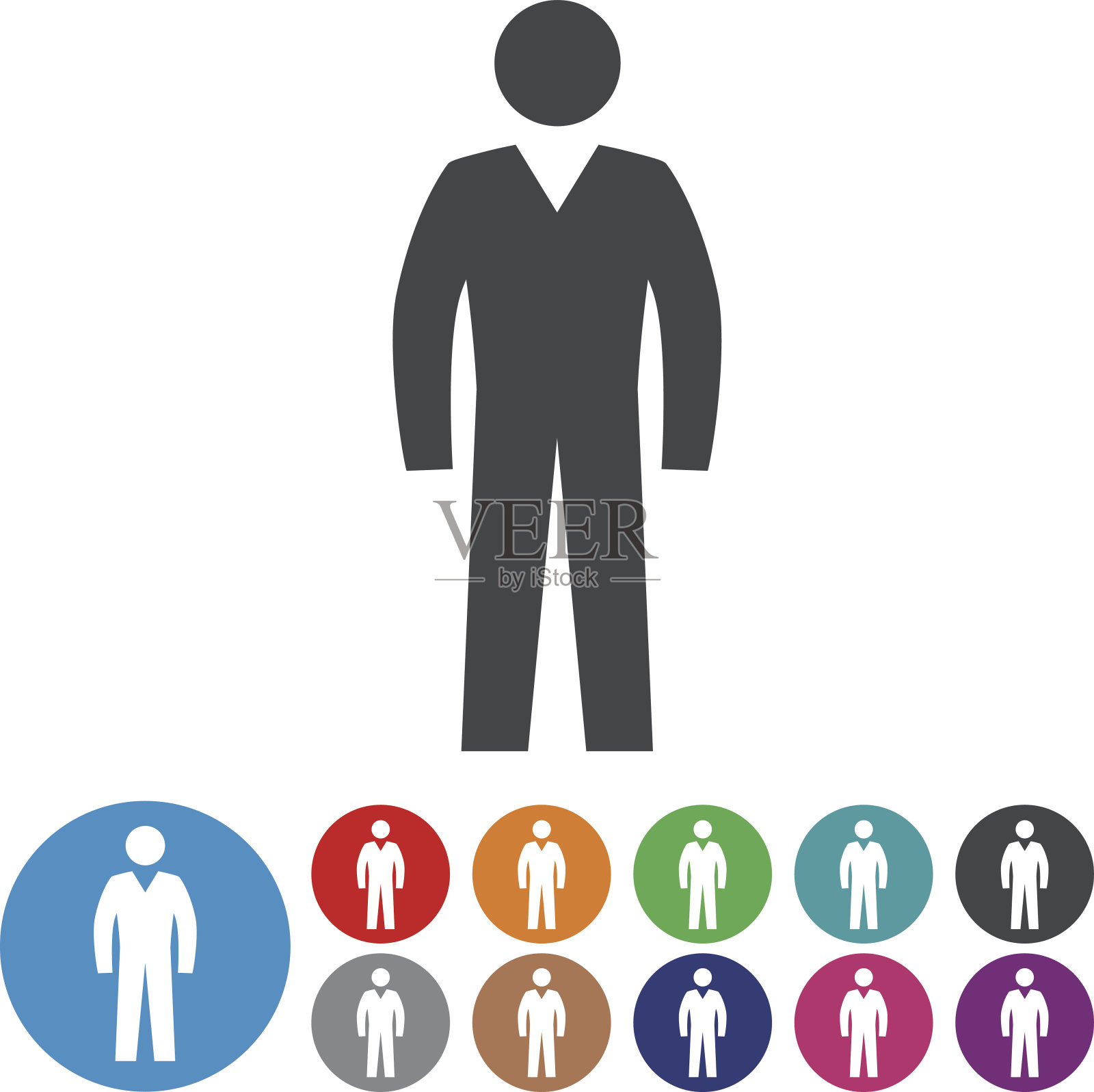 简笔画图标-图形图标系列插画图片素材