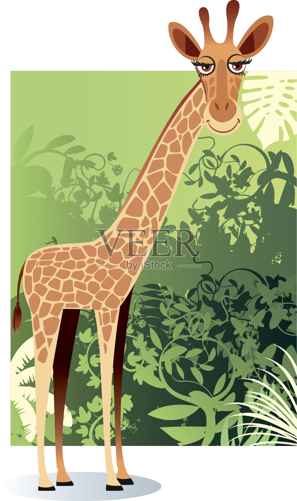 长颈鹿插画图片素材