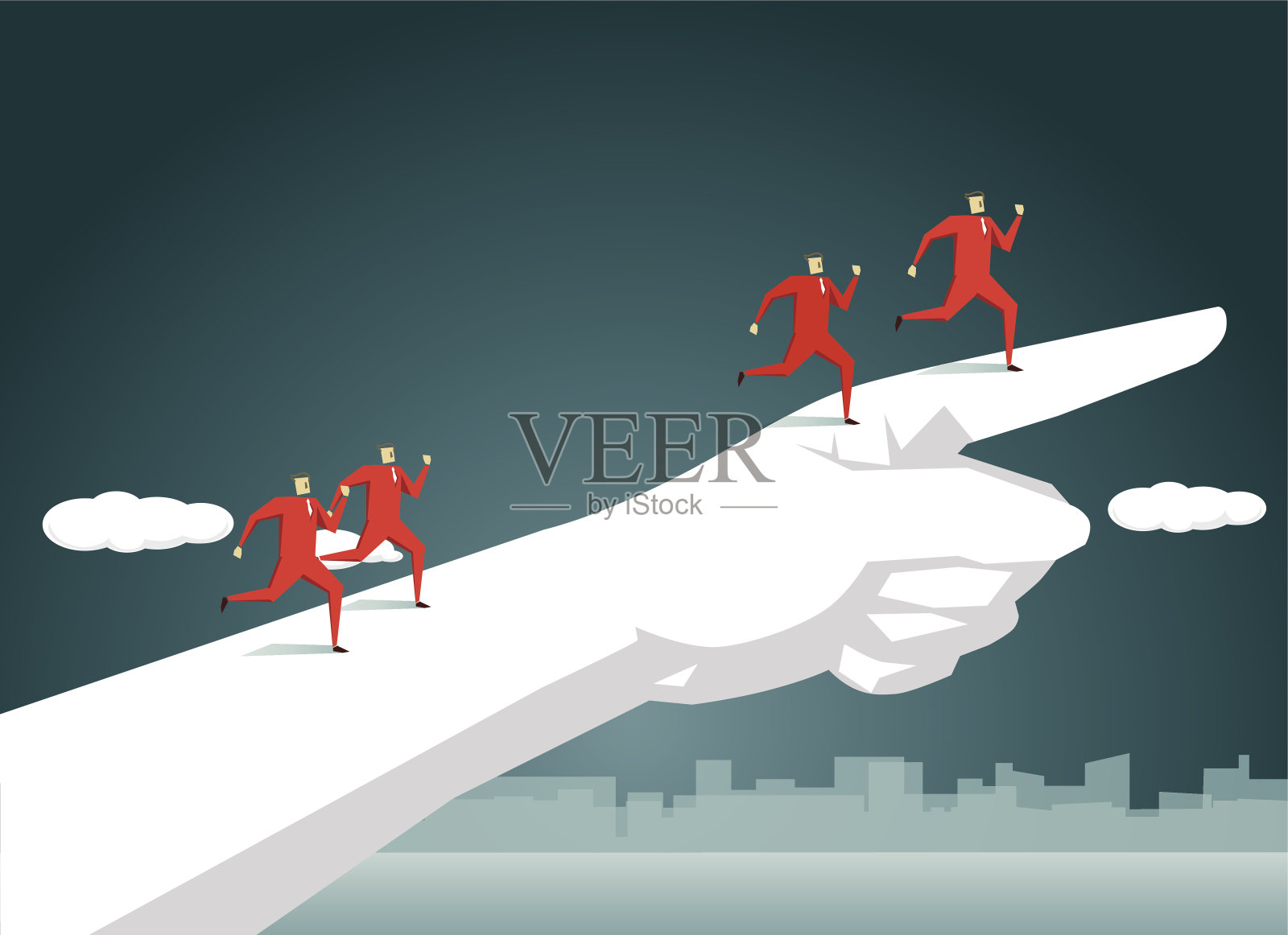 激励,方向,成功,胜利,前进的道路插画图片素材