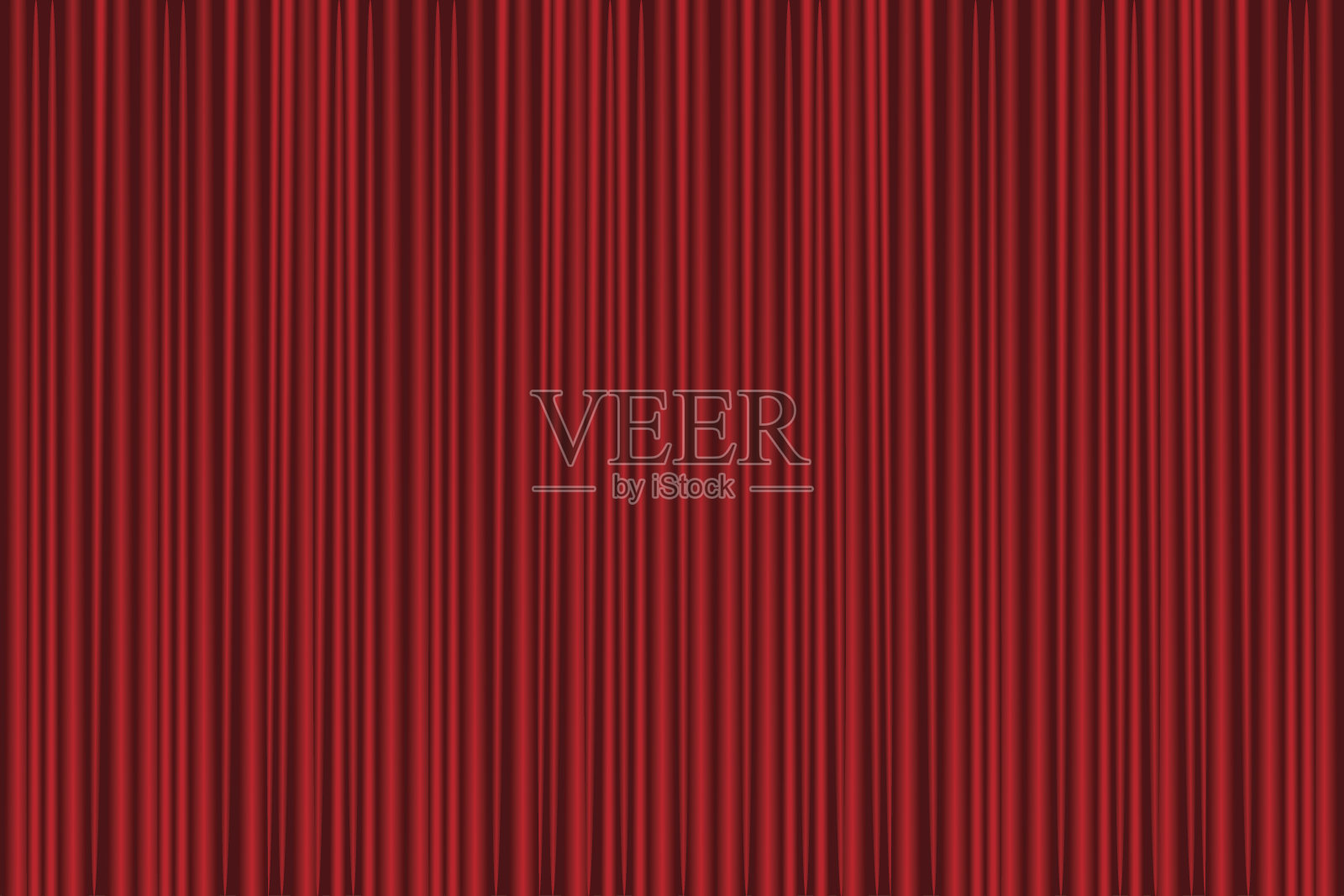 红色的窗帘插画图片素材