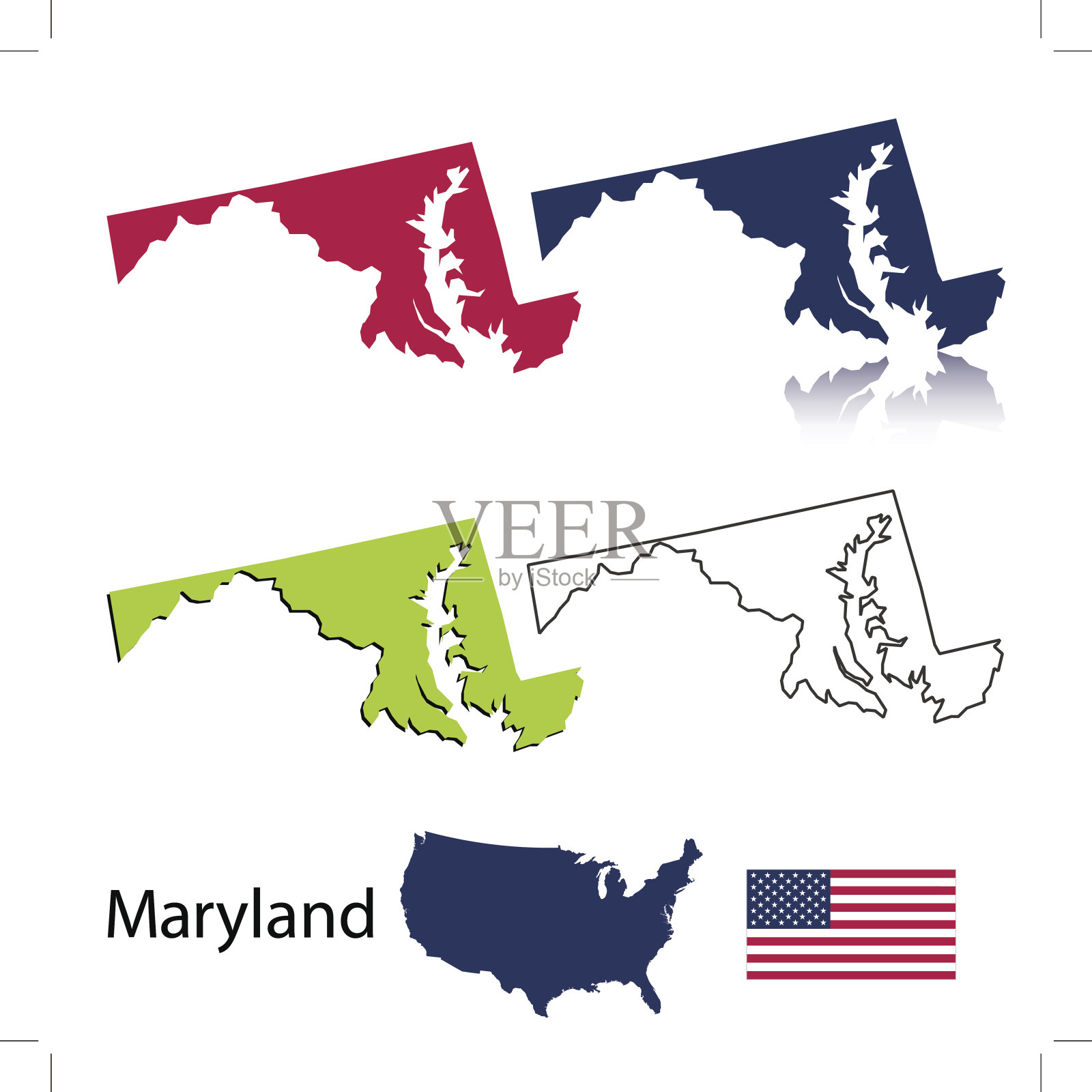 马里兰州插画图片素材