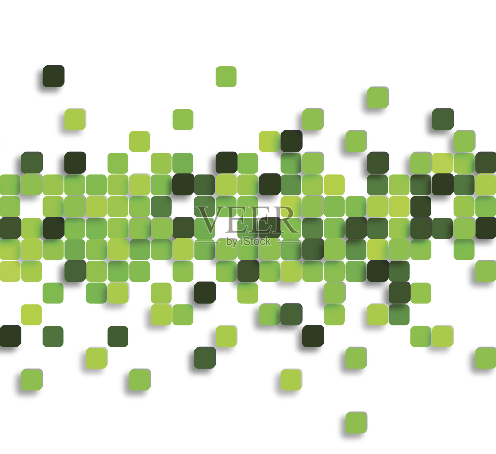 摘要绿色方格图案背景插画图片素材