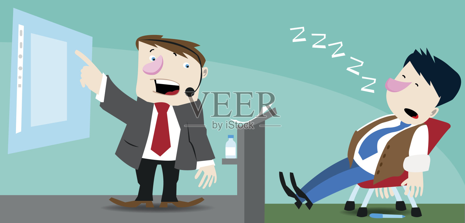 另一个无聊的演讲插画图片素材