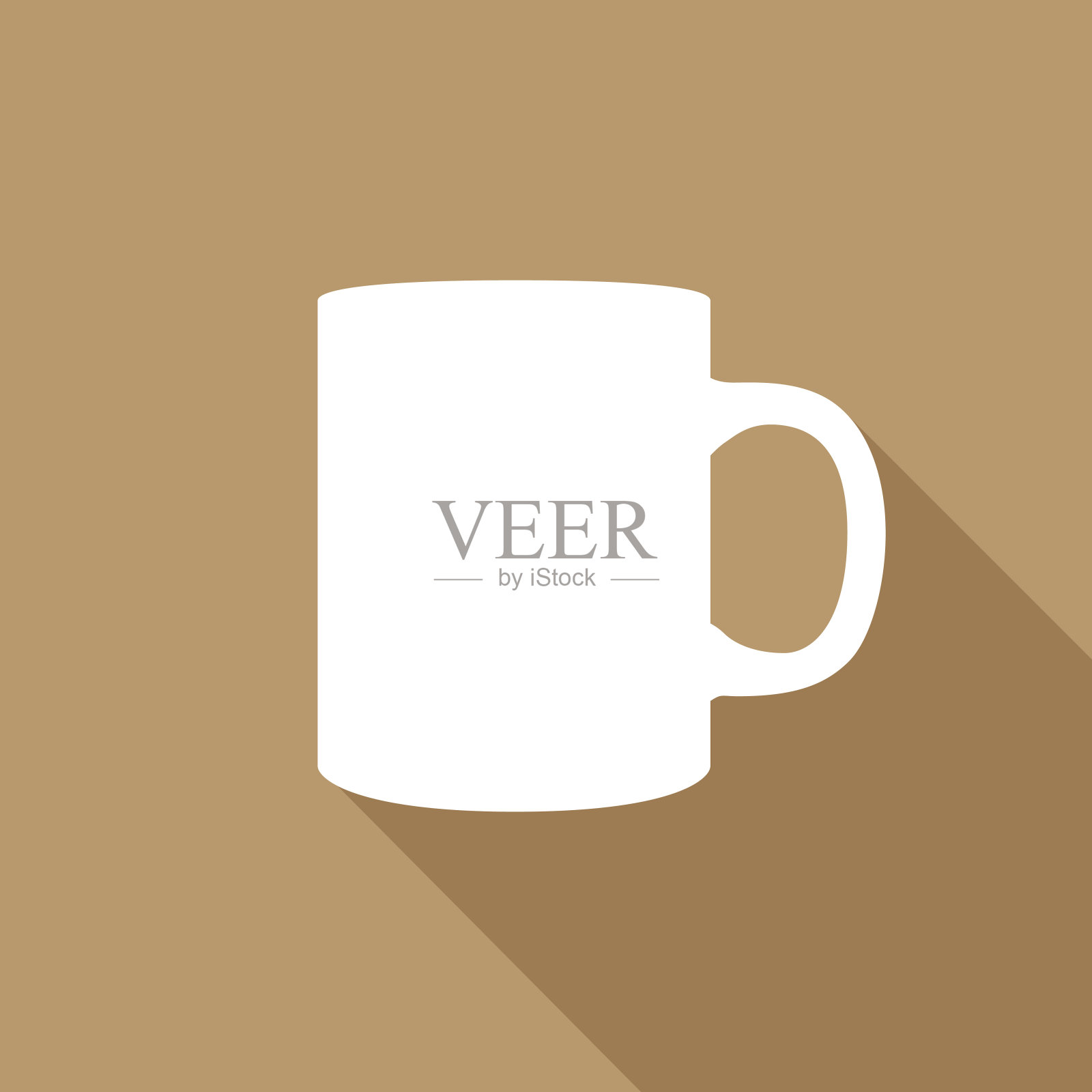 白咖啡杯图标插画图片素材