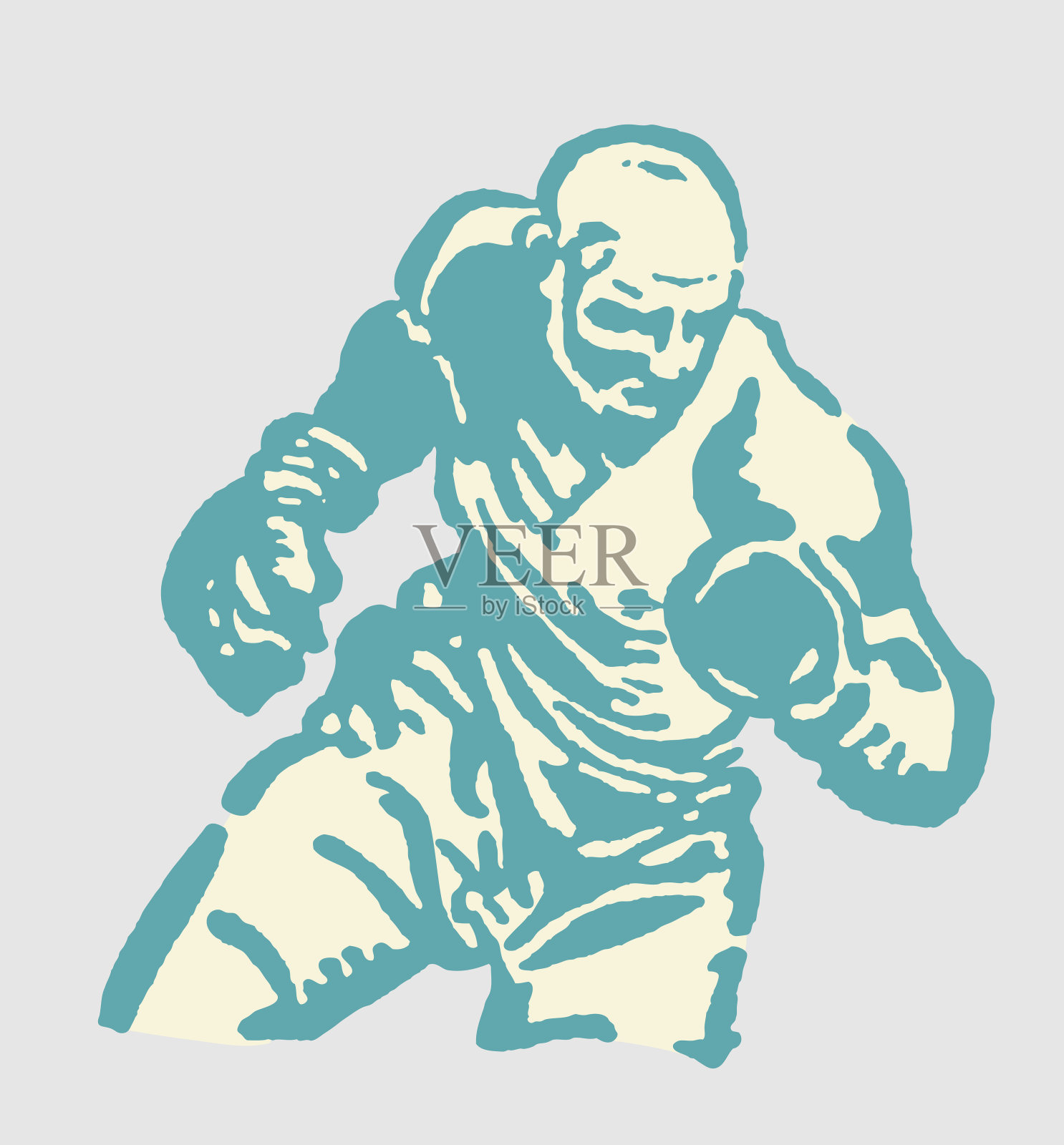 拳击手插画图片素材