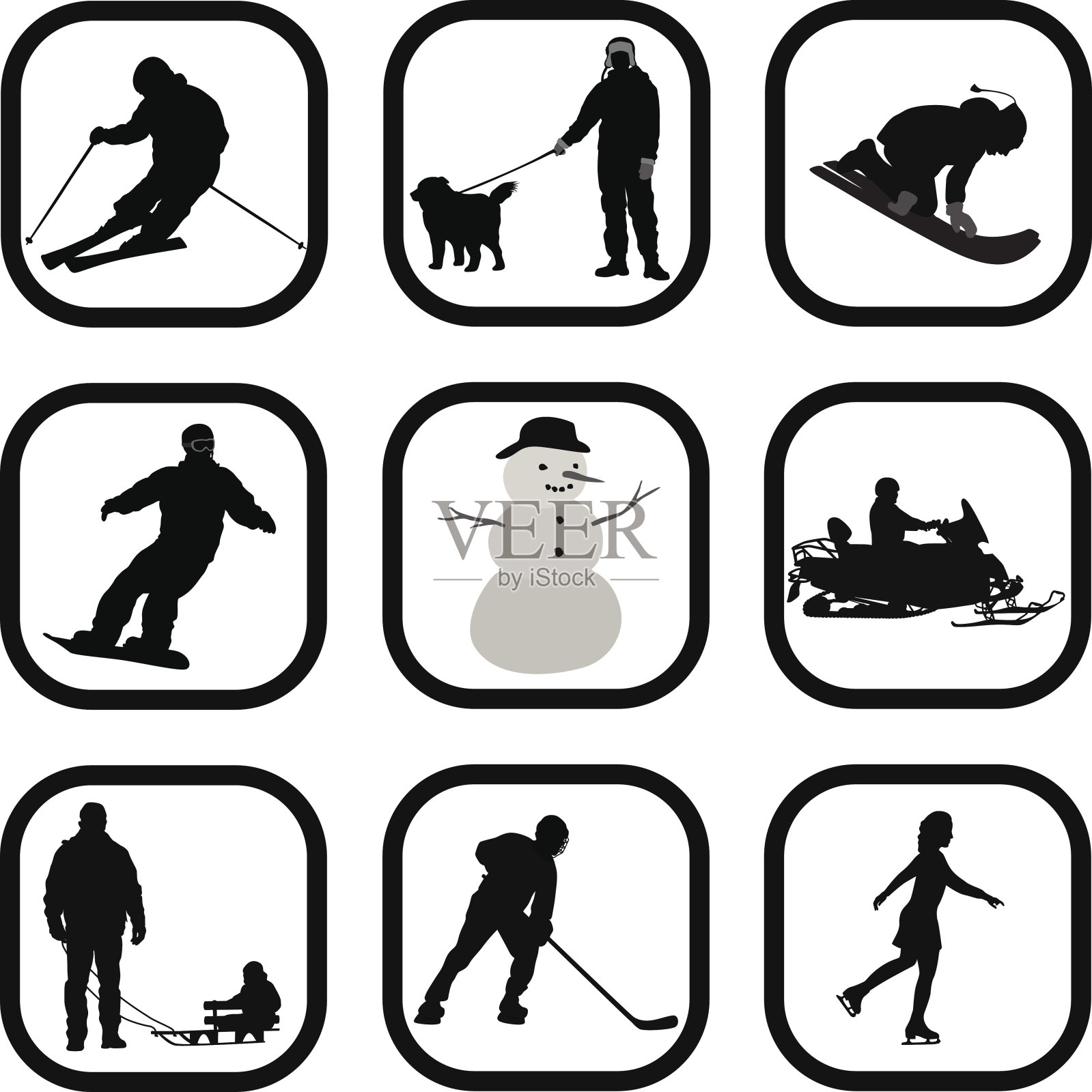 越冬插画图片素材