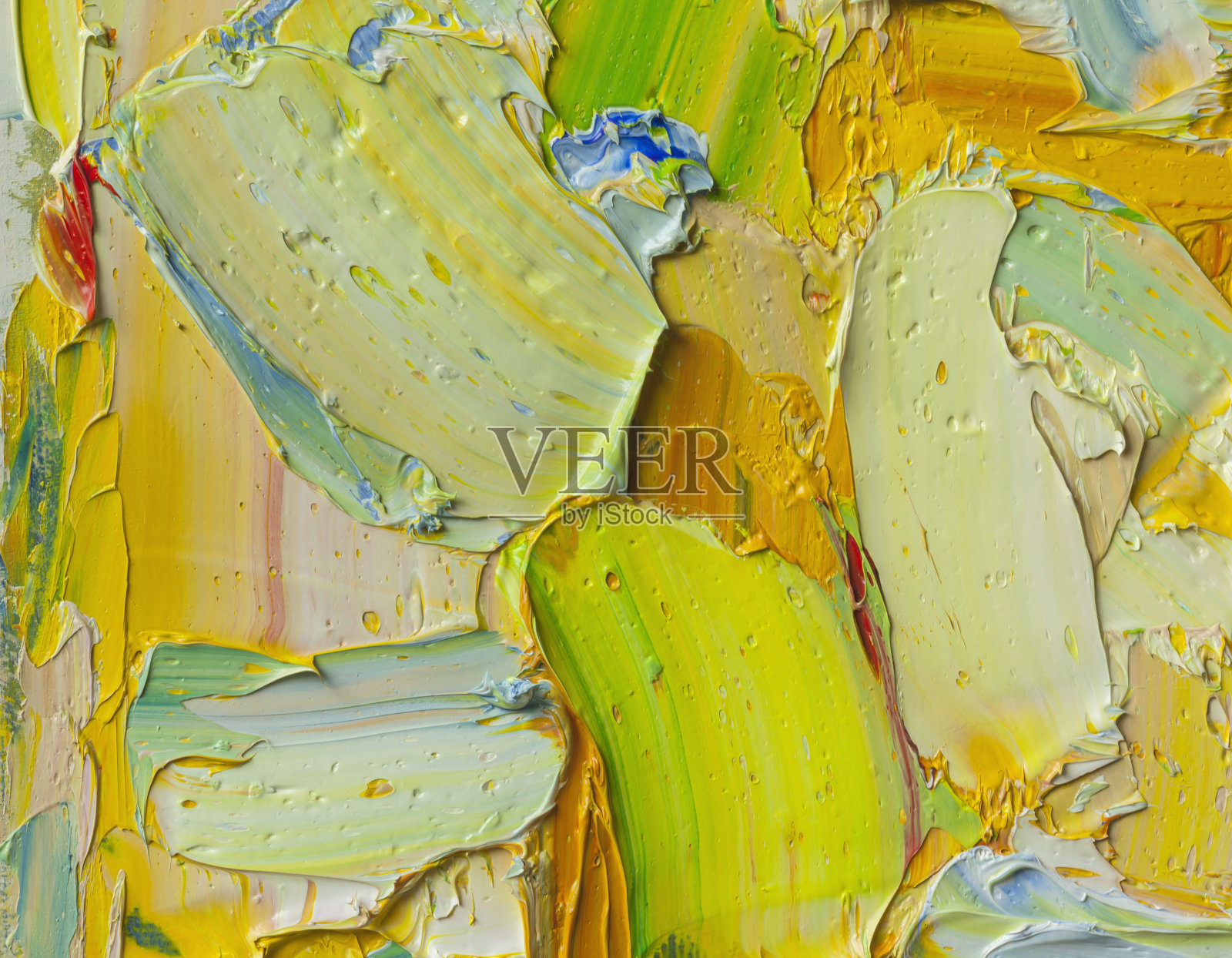 抽象画以绿、黄、蓝为艺术背景。插画图片素材