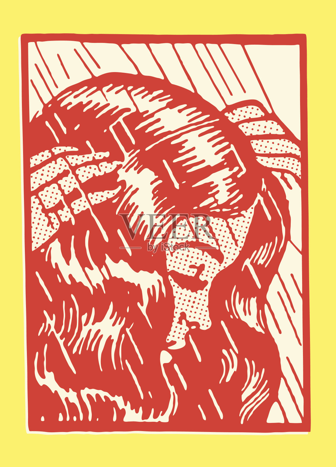 洗头发的女人插画图片素材