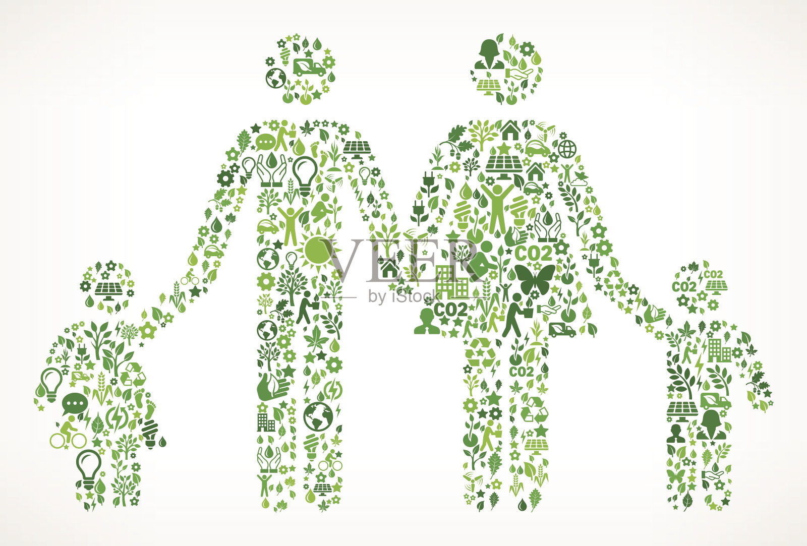 家庭环境保护和自然免版税载体艺术格局插画图片素材