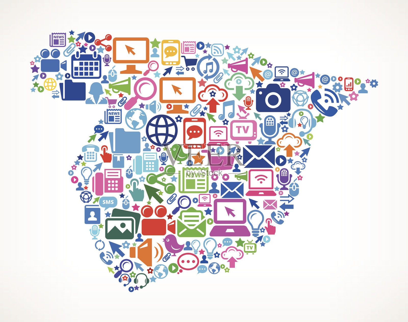 西班牙技术和互联网版税免费矢量艺术模式插画图片素材