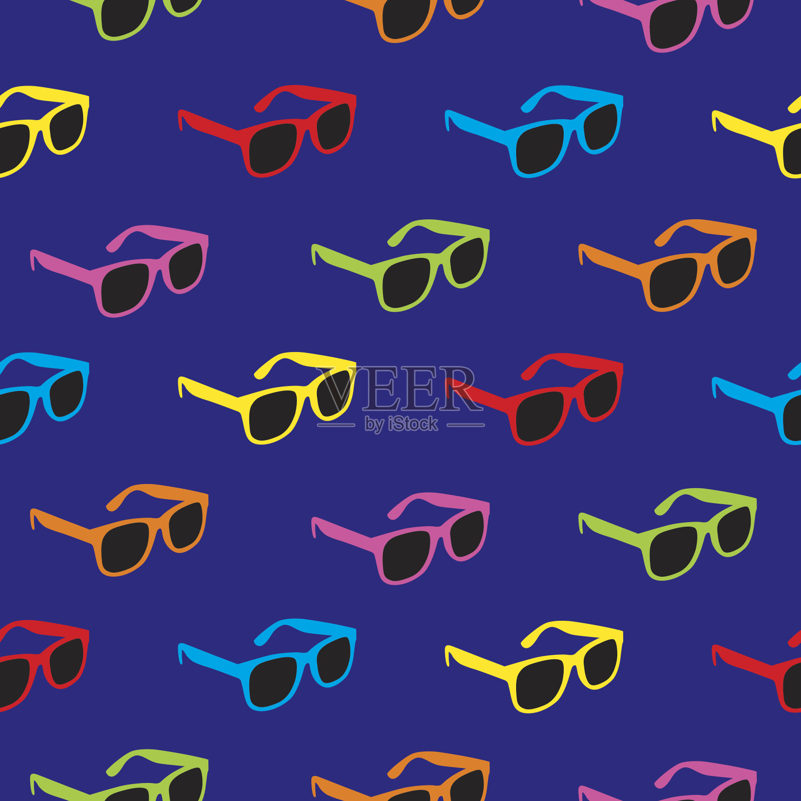 太阳镜模式插画图片素材