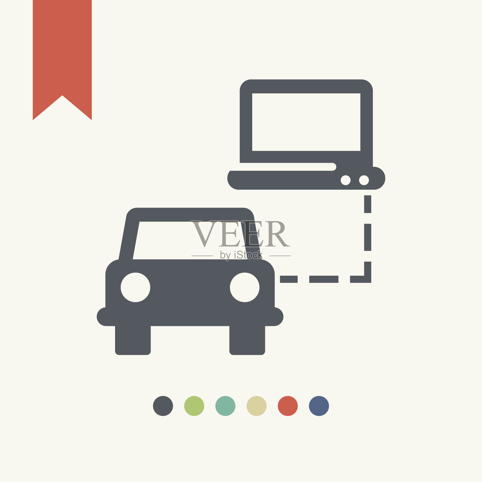 汽车服务公司图标插画图片素材