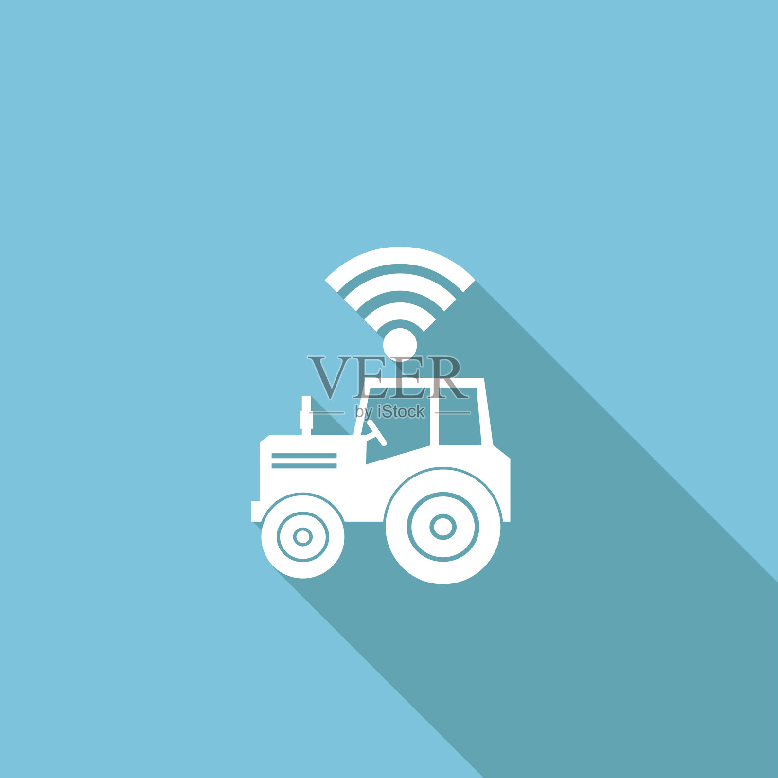 农业农业平面颜色长影子图标插画图片素材