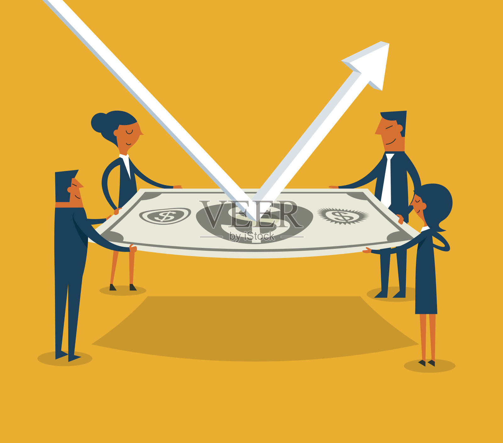 经济反弹插画图片素材