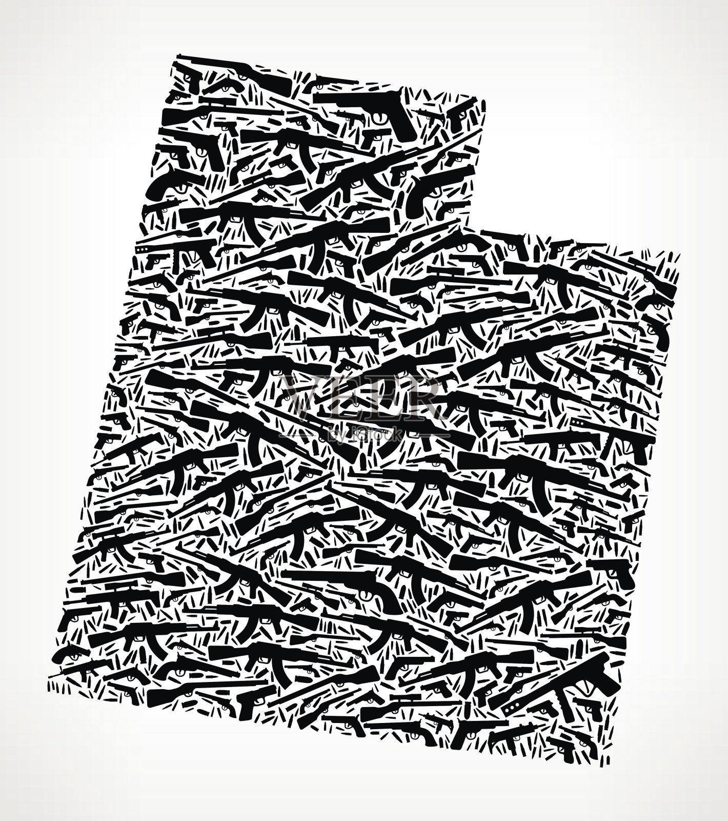 犹他枪黑色图标图案背景插画图片素材