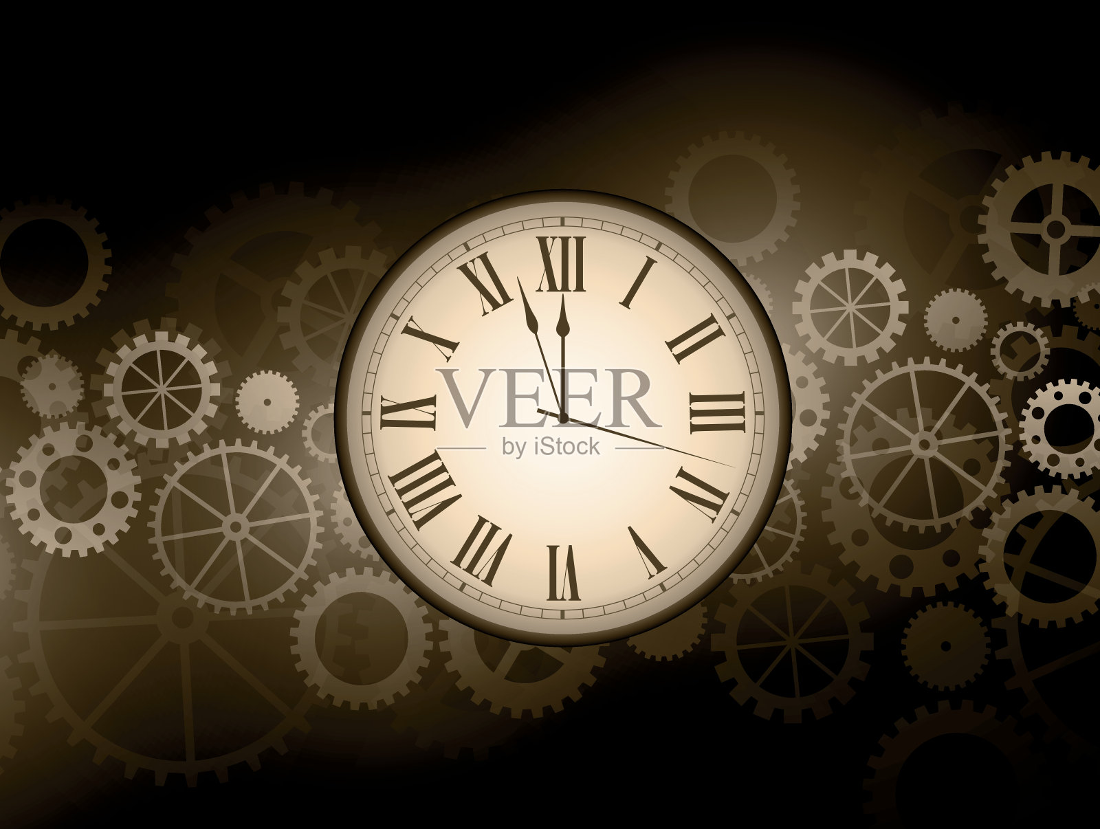 抽象的时钟背景插画图片素材