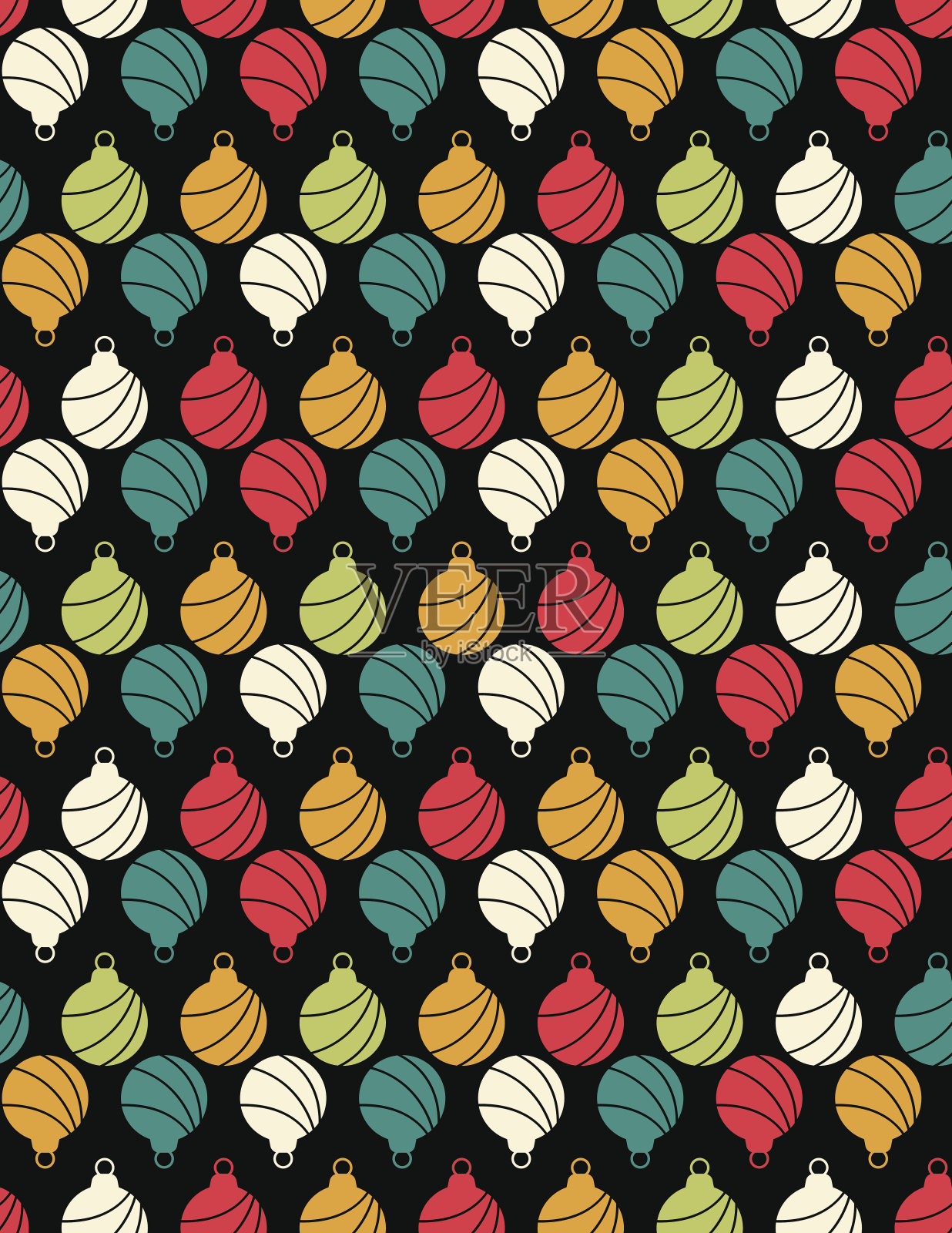 可爱的剪影圣诞图案背景插画图片素材