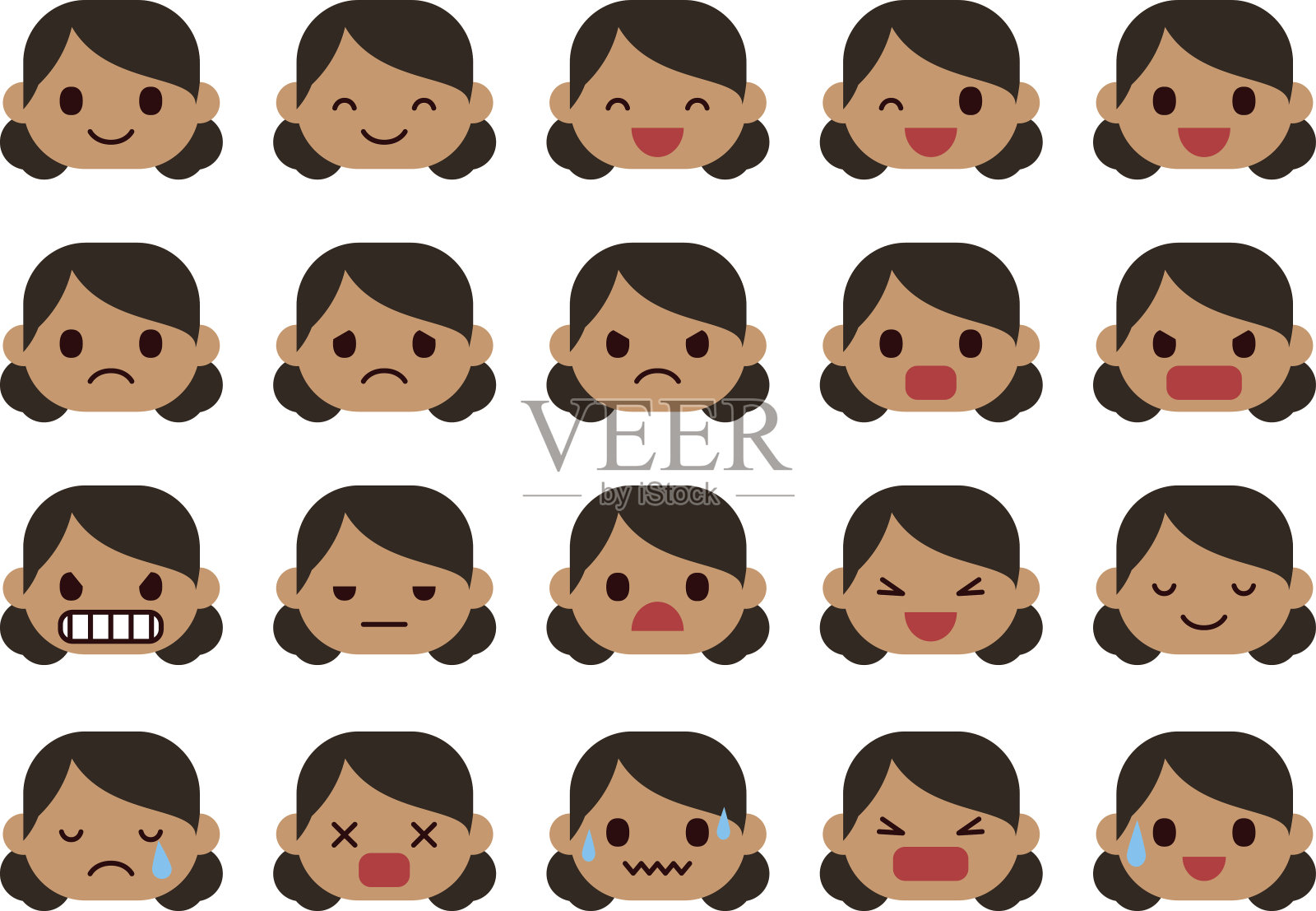 女人的情感插画图片素材