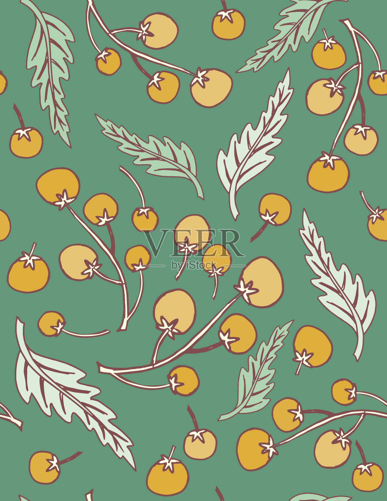 老式蔬菜的linobolprint插画图片素材