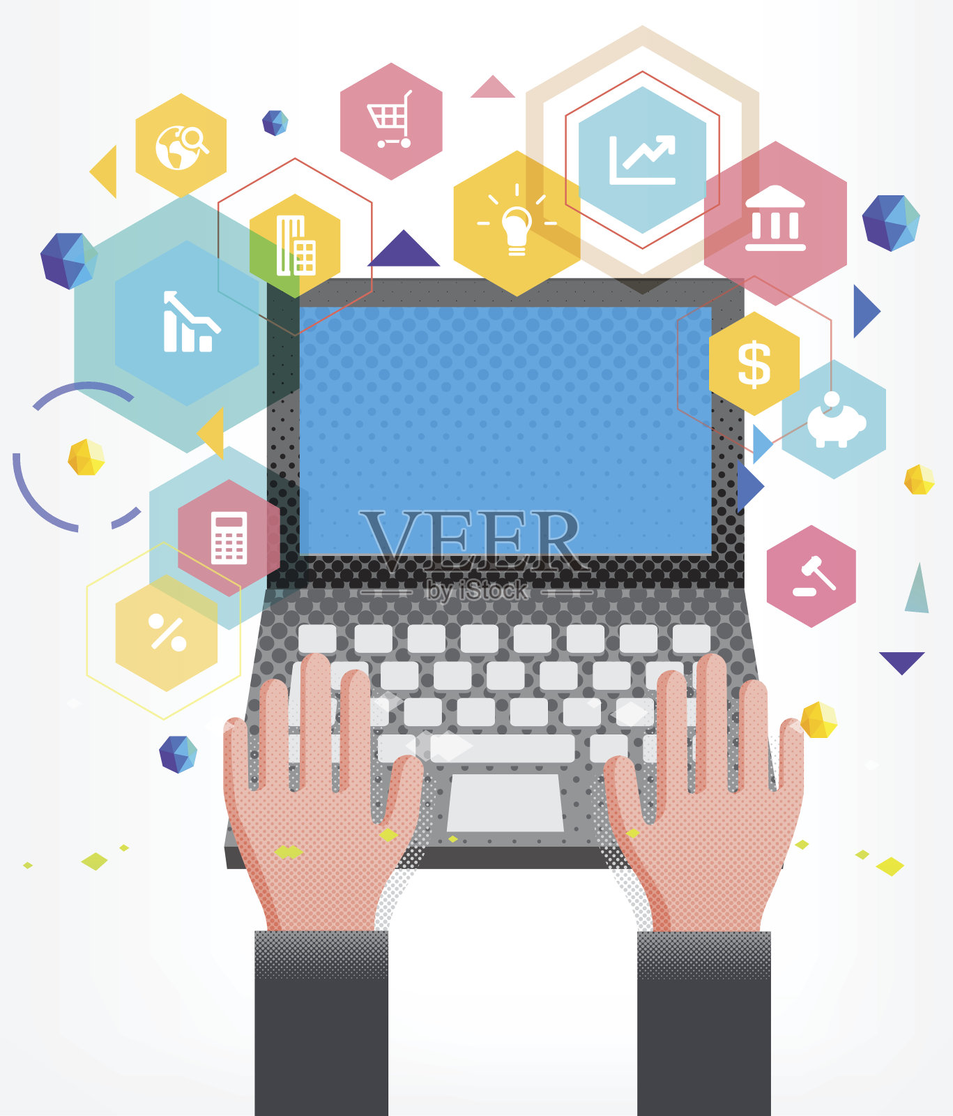 商业技术插画图片素材