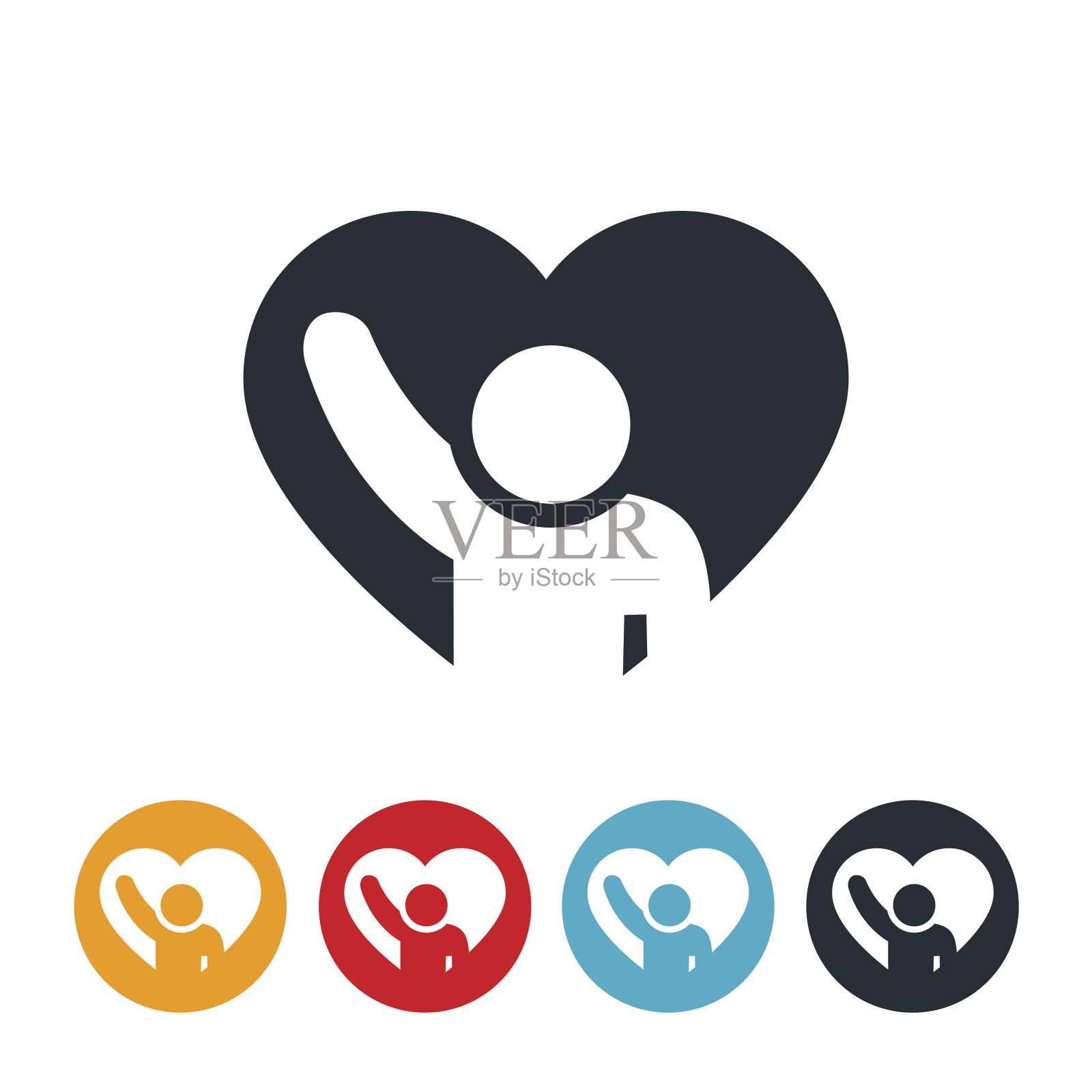 爱崇拜偶像插画图片素材