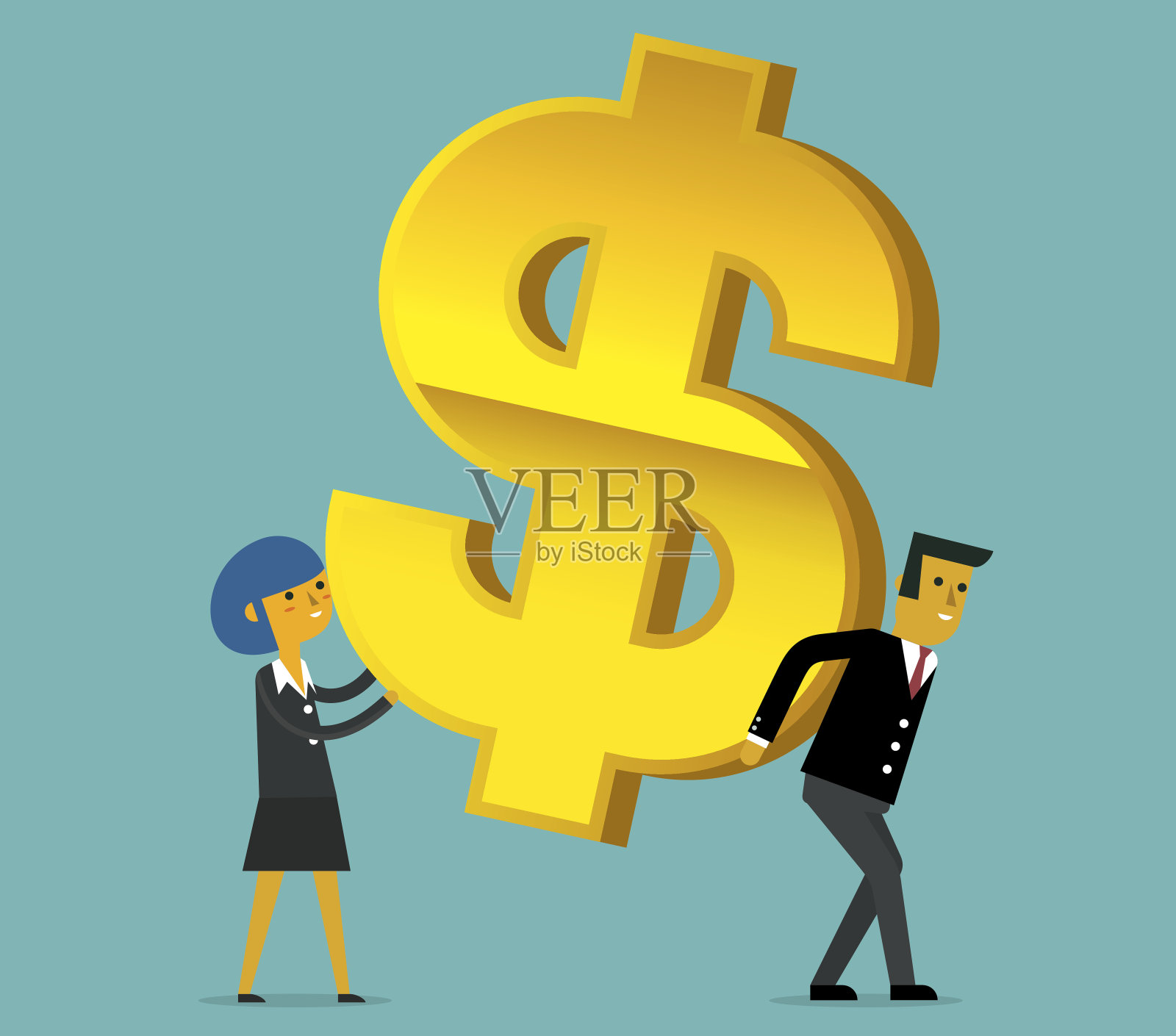 伙伴关系插画图片素材