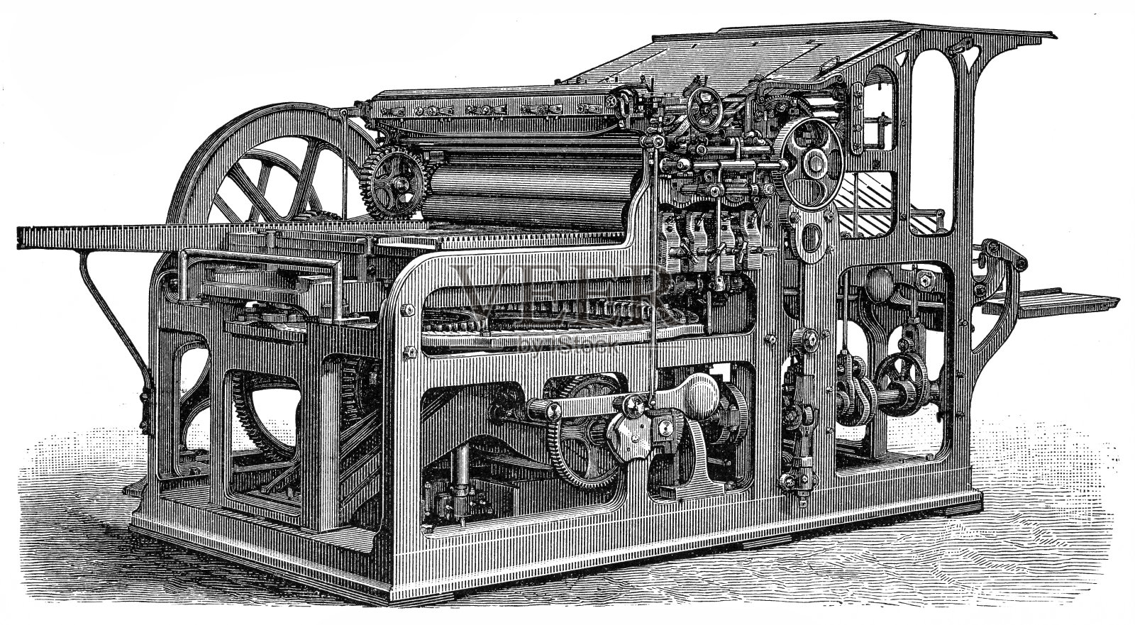 简单快速按压(Konig & Bauer)插画图片素材