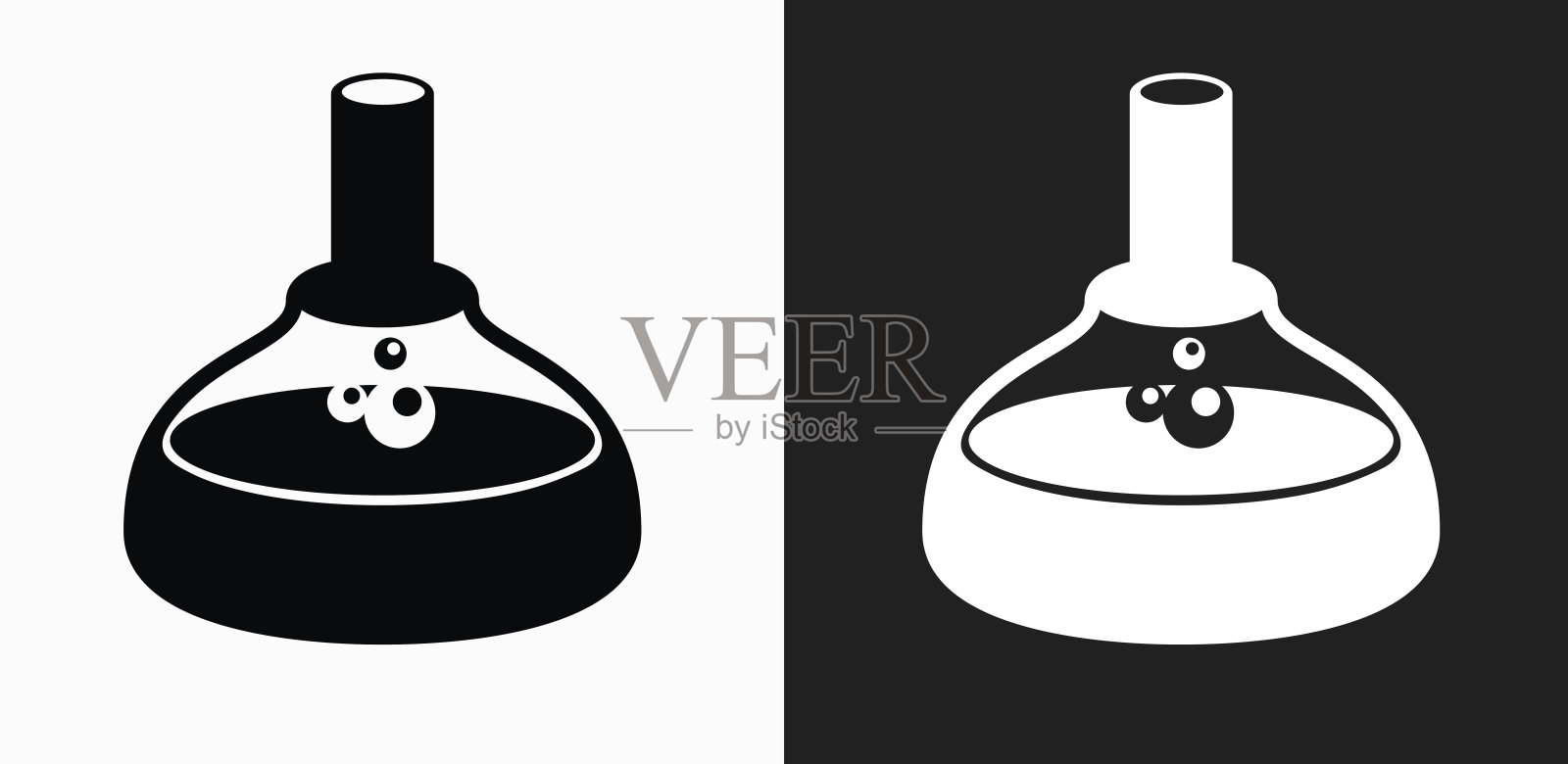 啤酒发酵罐图标上的黑白矢量背景插画图片素材