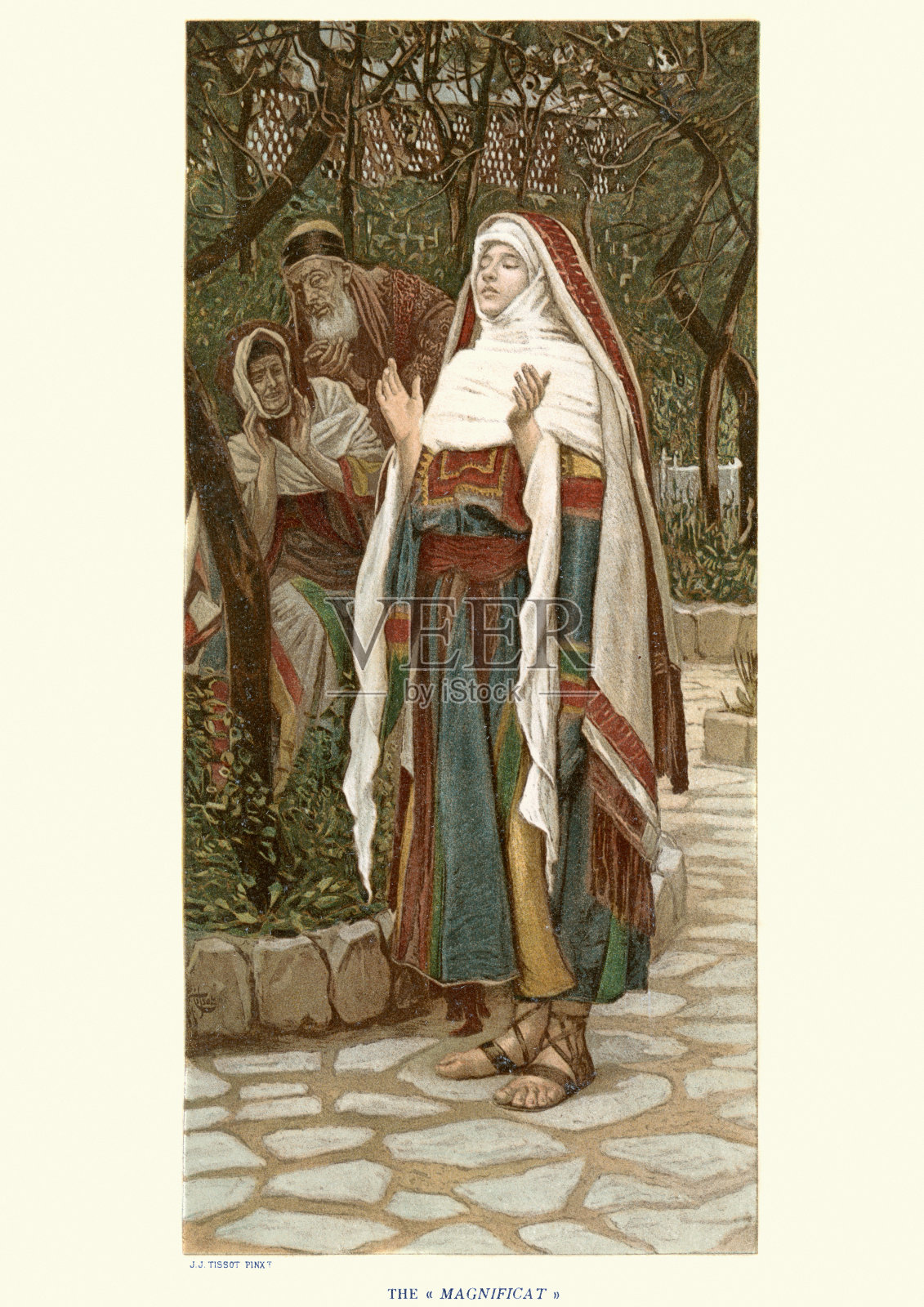 圣母玛利亚之歌插画图片素材