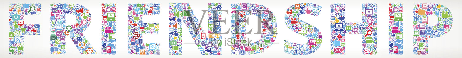 友谊未来和互联网通信技术矢量按钮插画图片素材