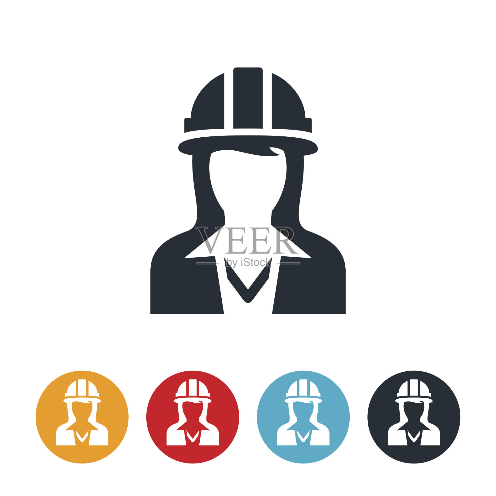 女性工程师图标插画图片素材