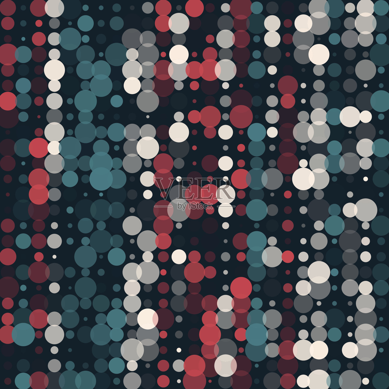 复古圆图形变化模式插画图片素材