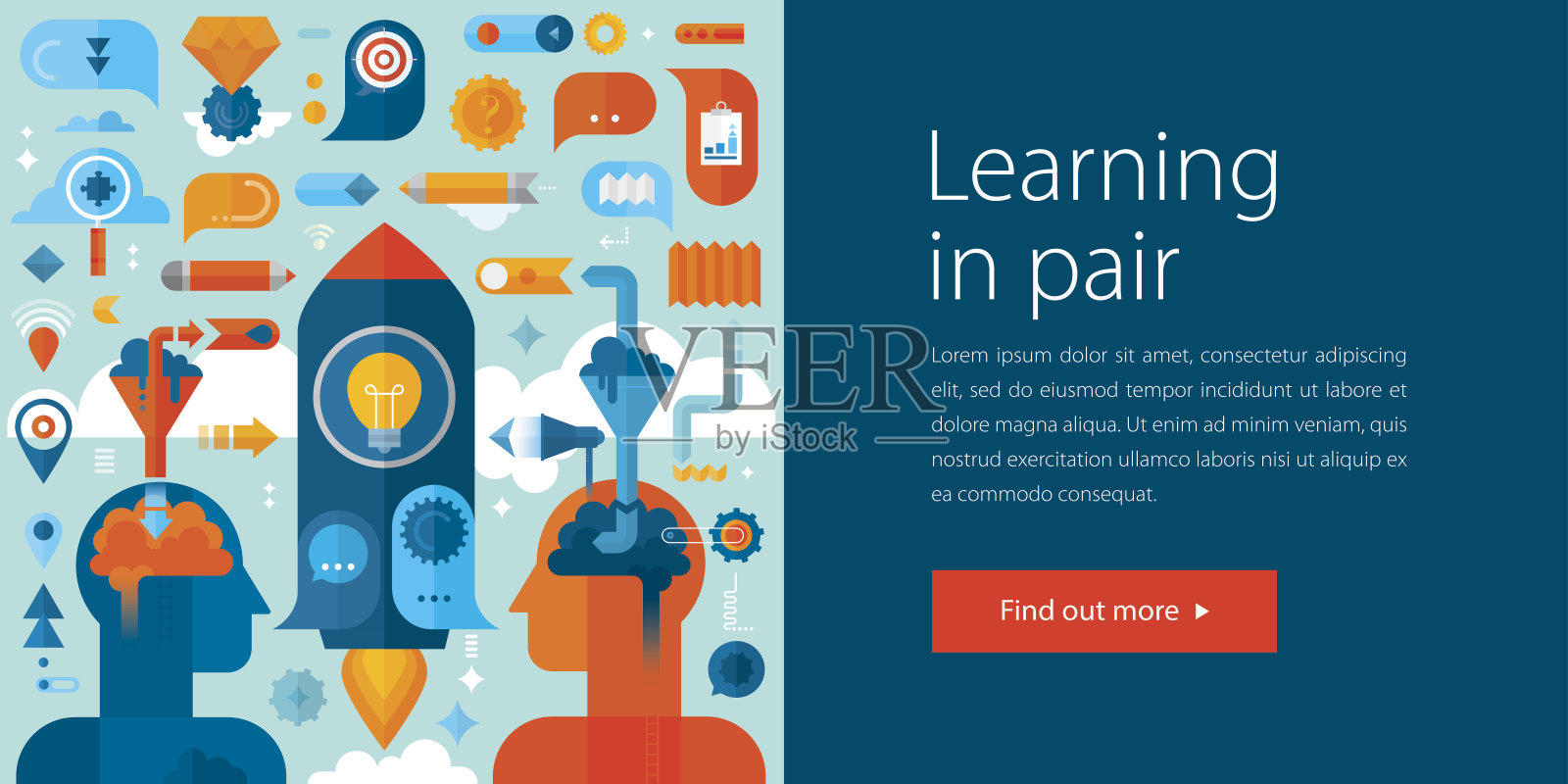 网上横幅学习插画图片素材