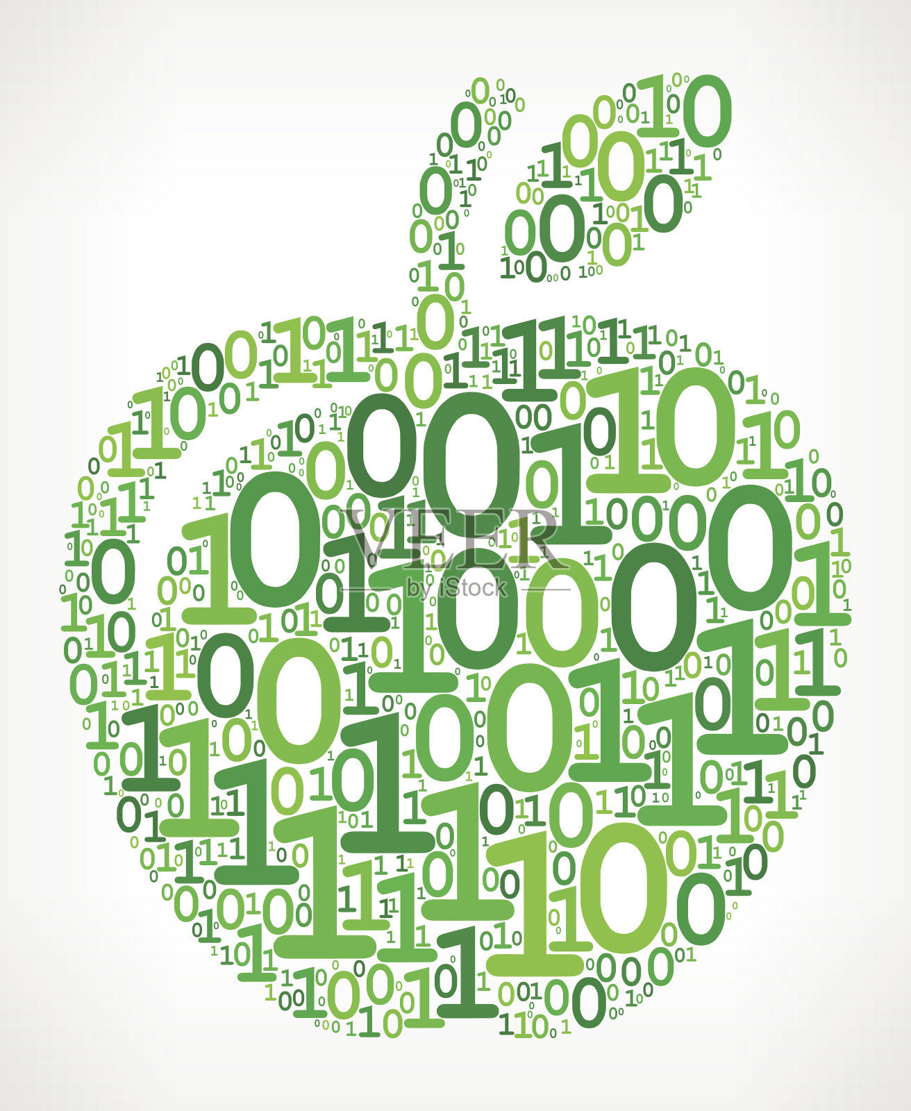 苹果二进制代码零一矢量插图插画图片素材