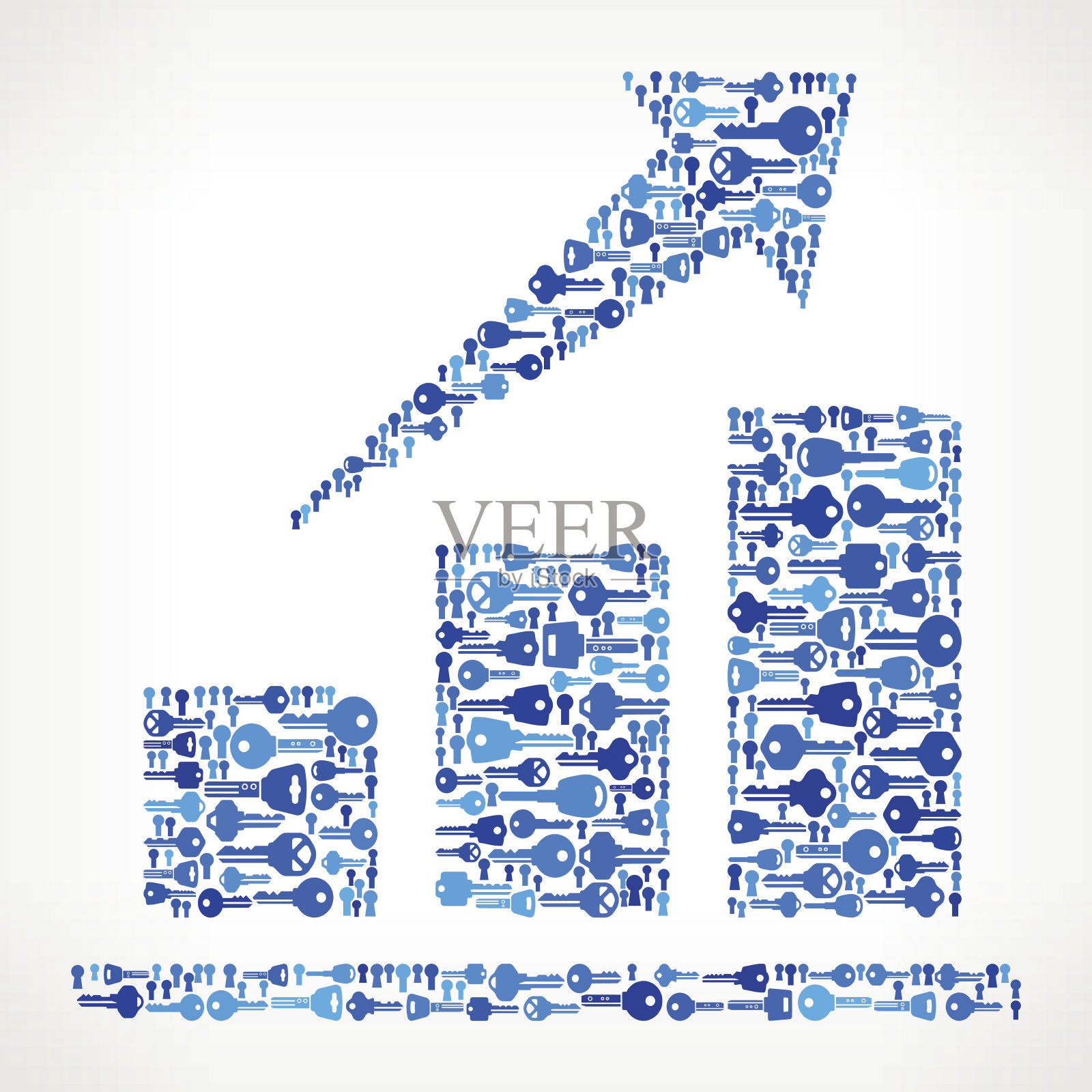 股票市场的关键模式向量图形插画图片素材