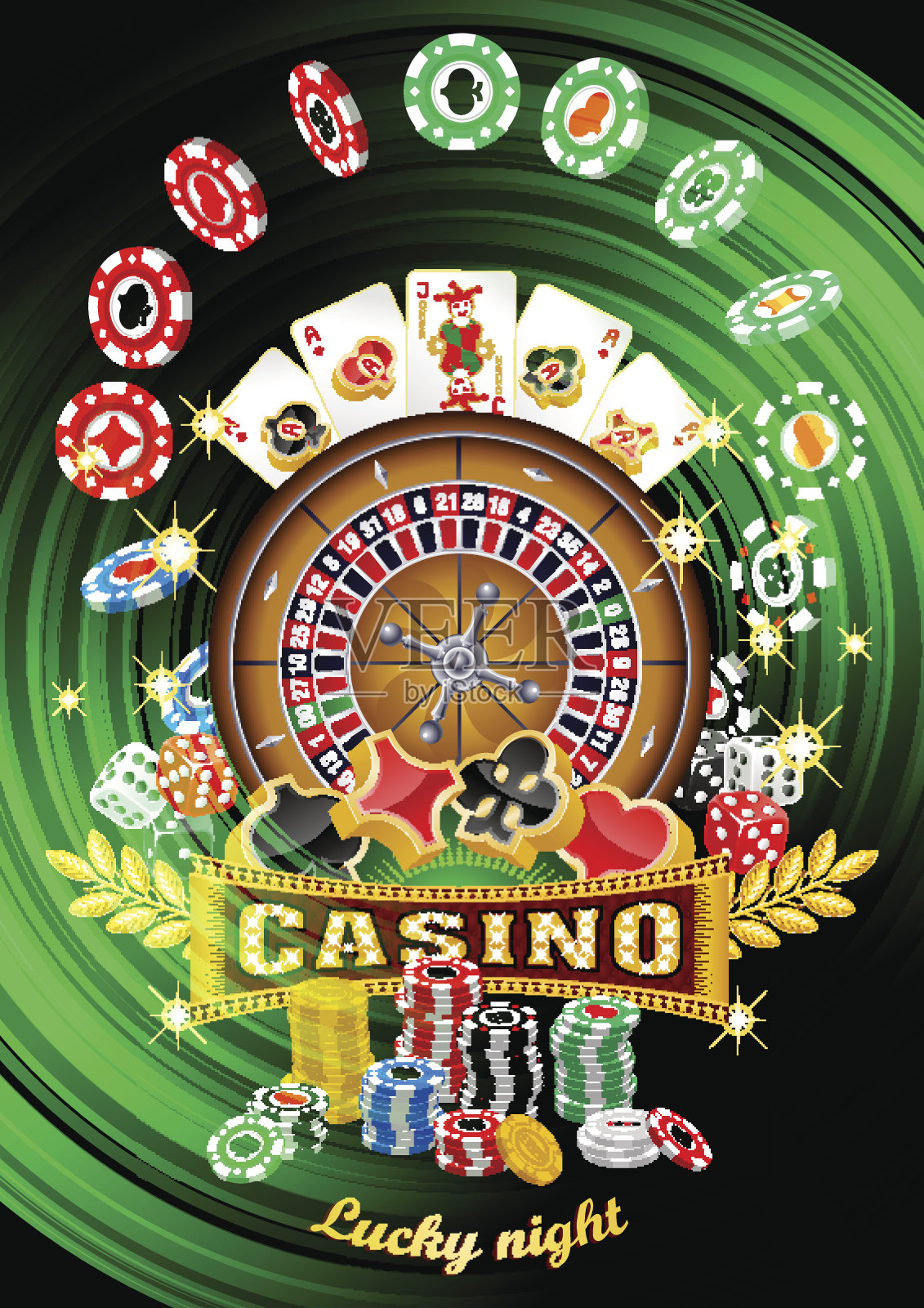 赌场插画图片素材