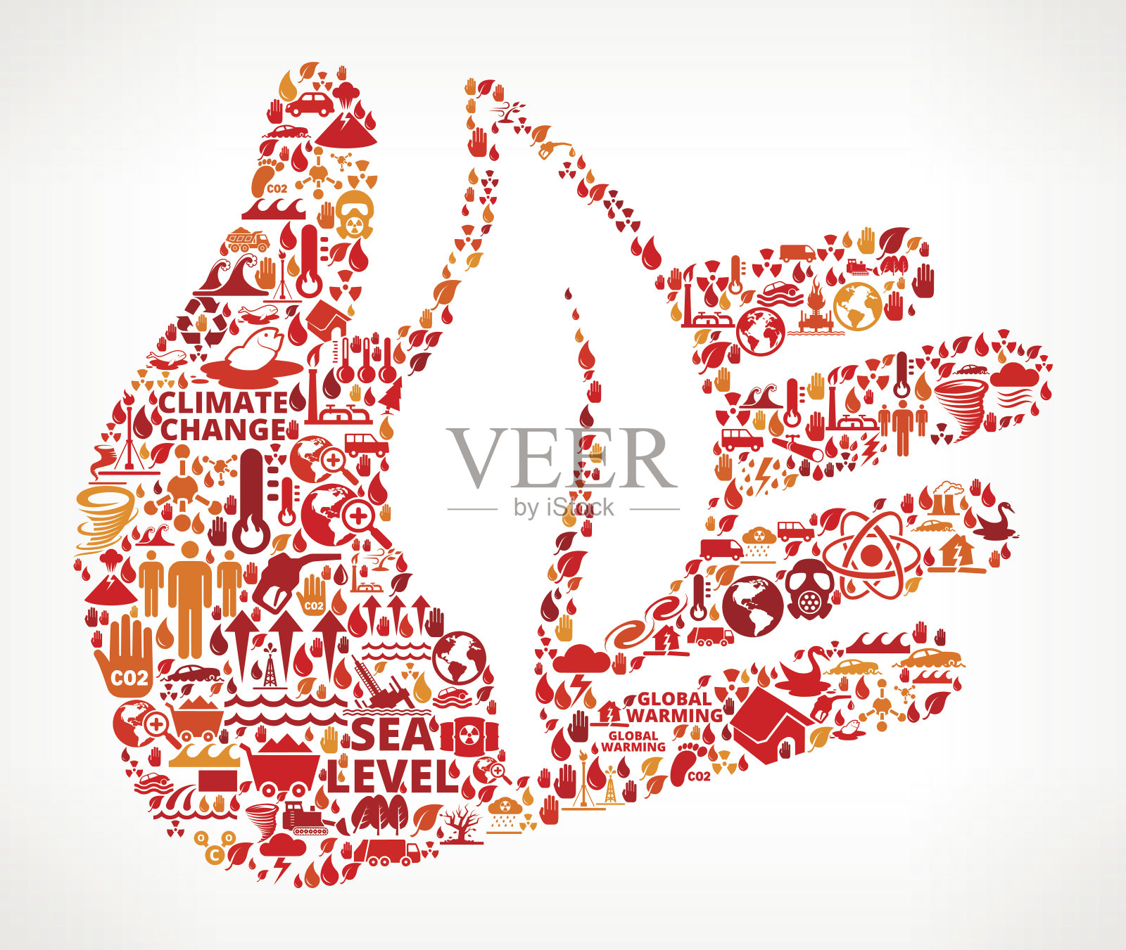 自然保护全球变暖气候变化矢量模式插画图片素材