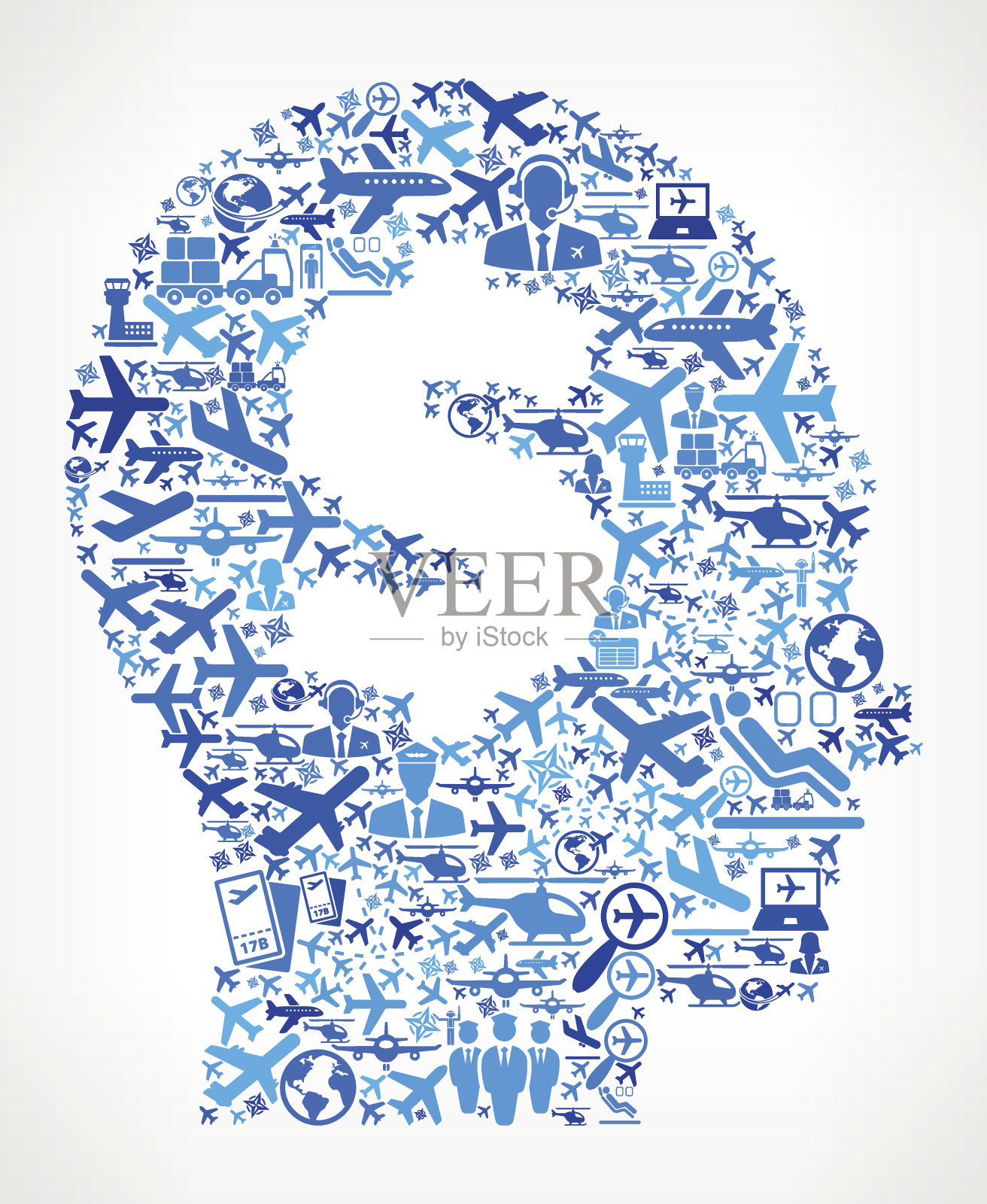 金钱头脑航空和航空飞机矢量图形插画图片素材