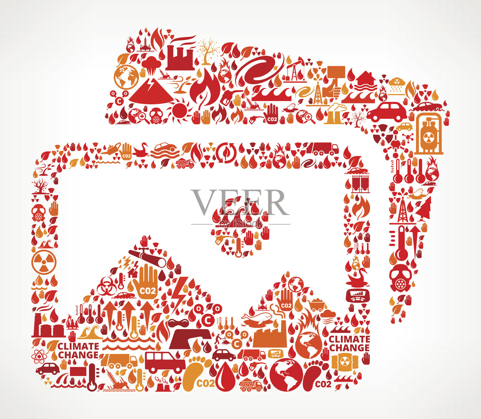 图片全球变暖气候变化矢量模式插画图片素材